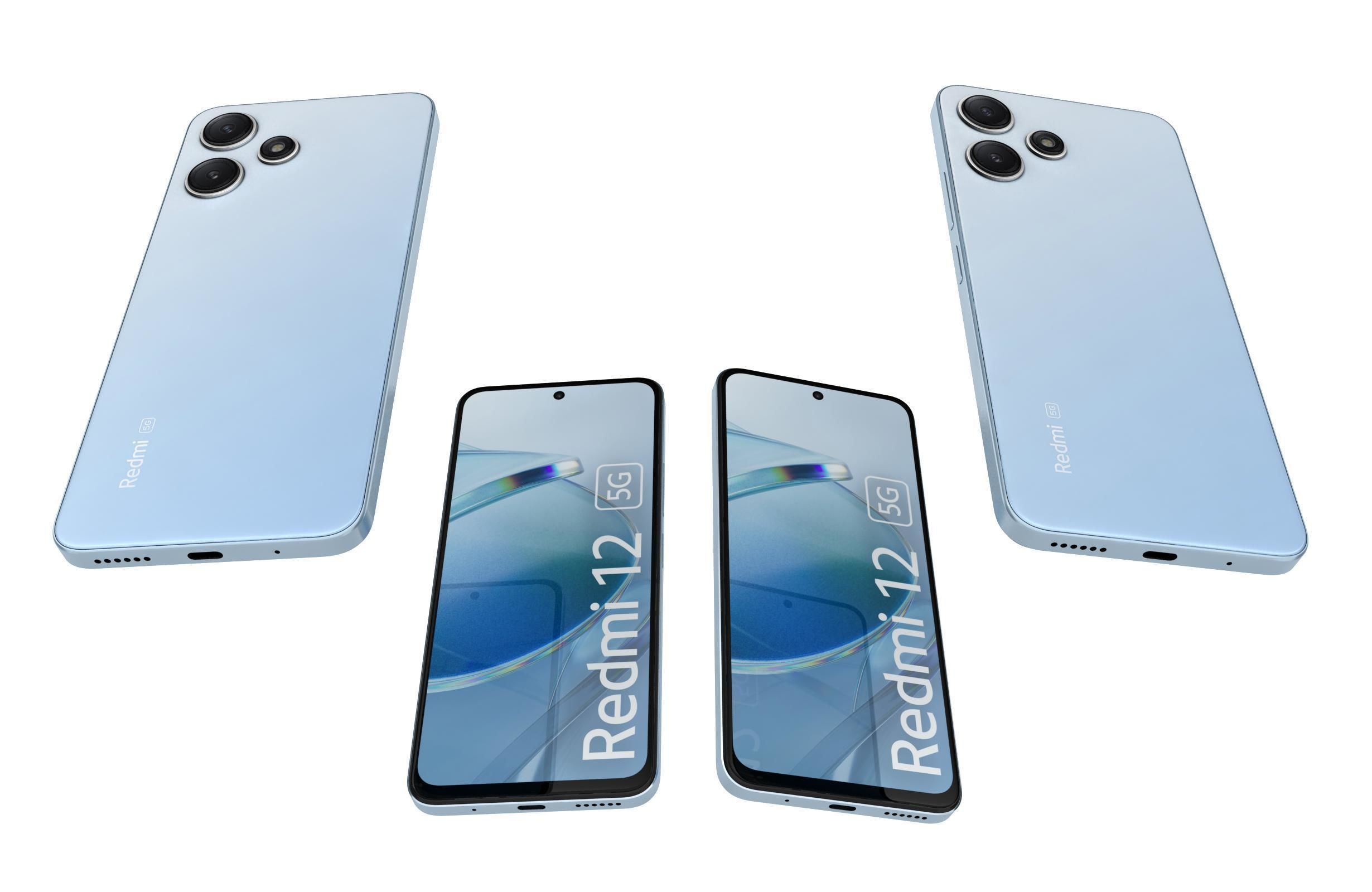 Xiaomi Redmi 12 5G Blue 3D model_5