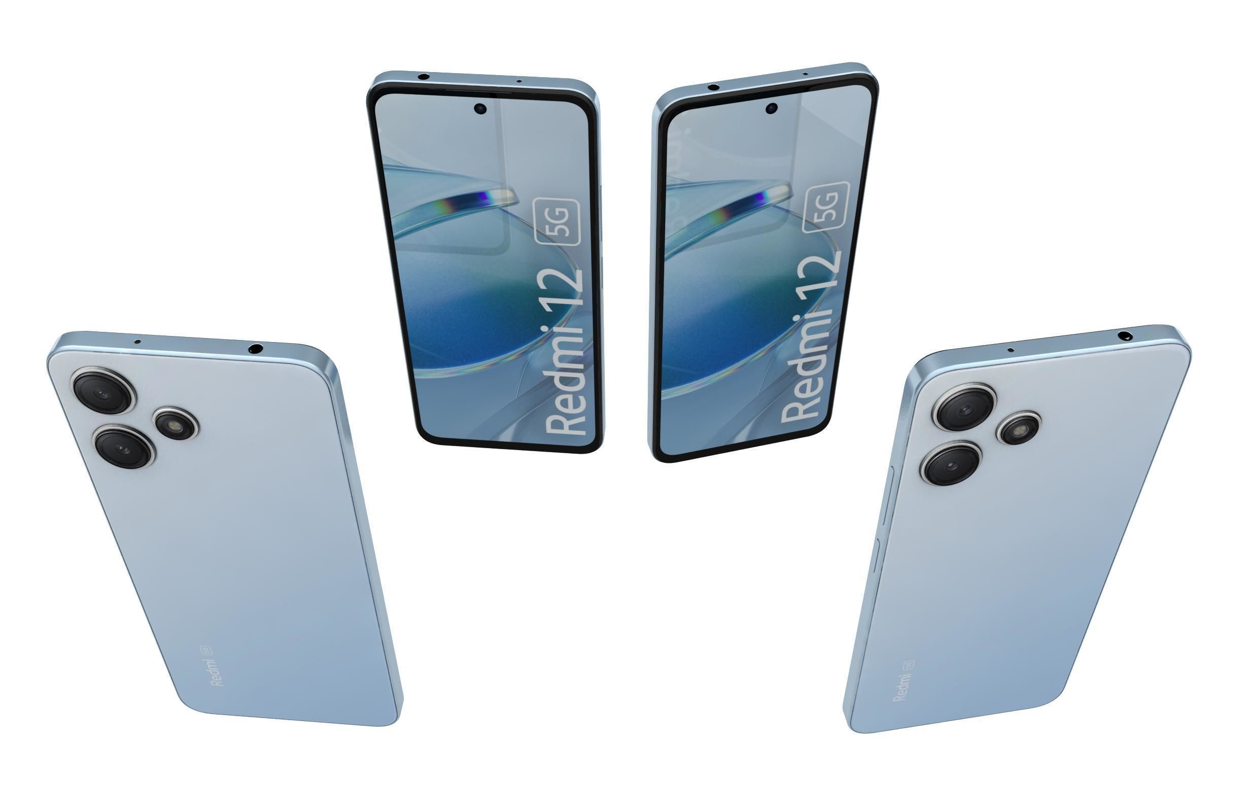 Xiaomi Redmi 12 5G Blue 3D model_4