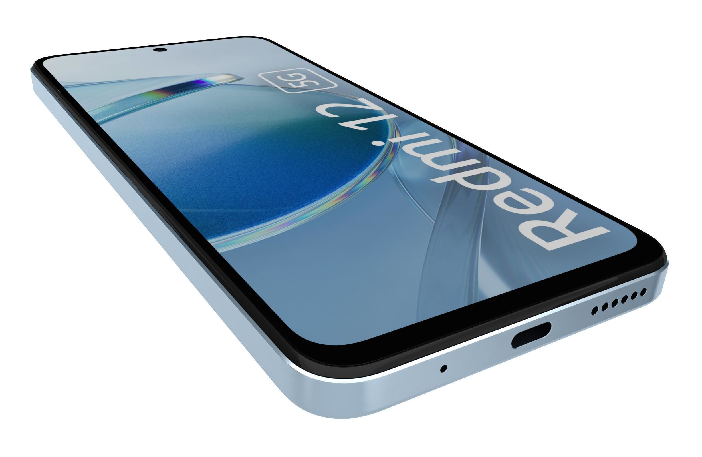 Xiaomi Redmi 12 5G Blue 3D model_12