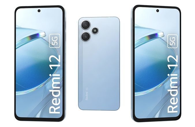 Xiaomi Redmi 12 5G Blue 3D model