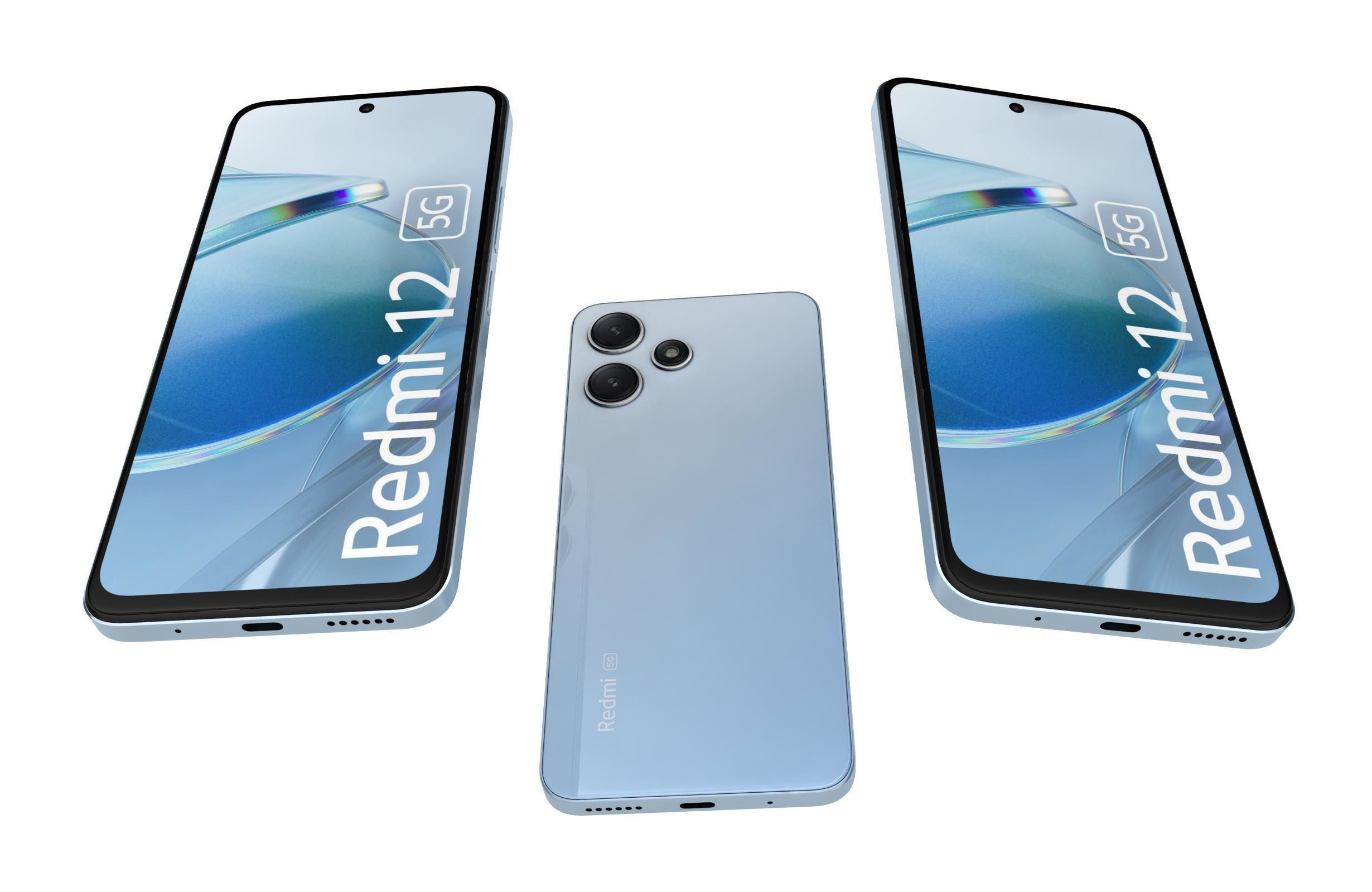 Xiaomi Redmi 12 5G Blue 3D model_2