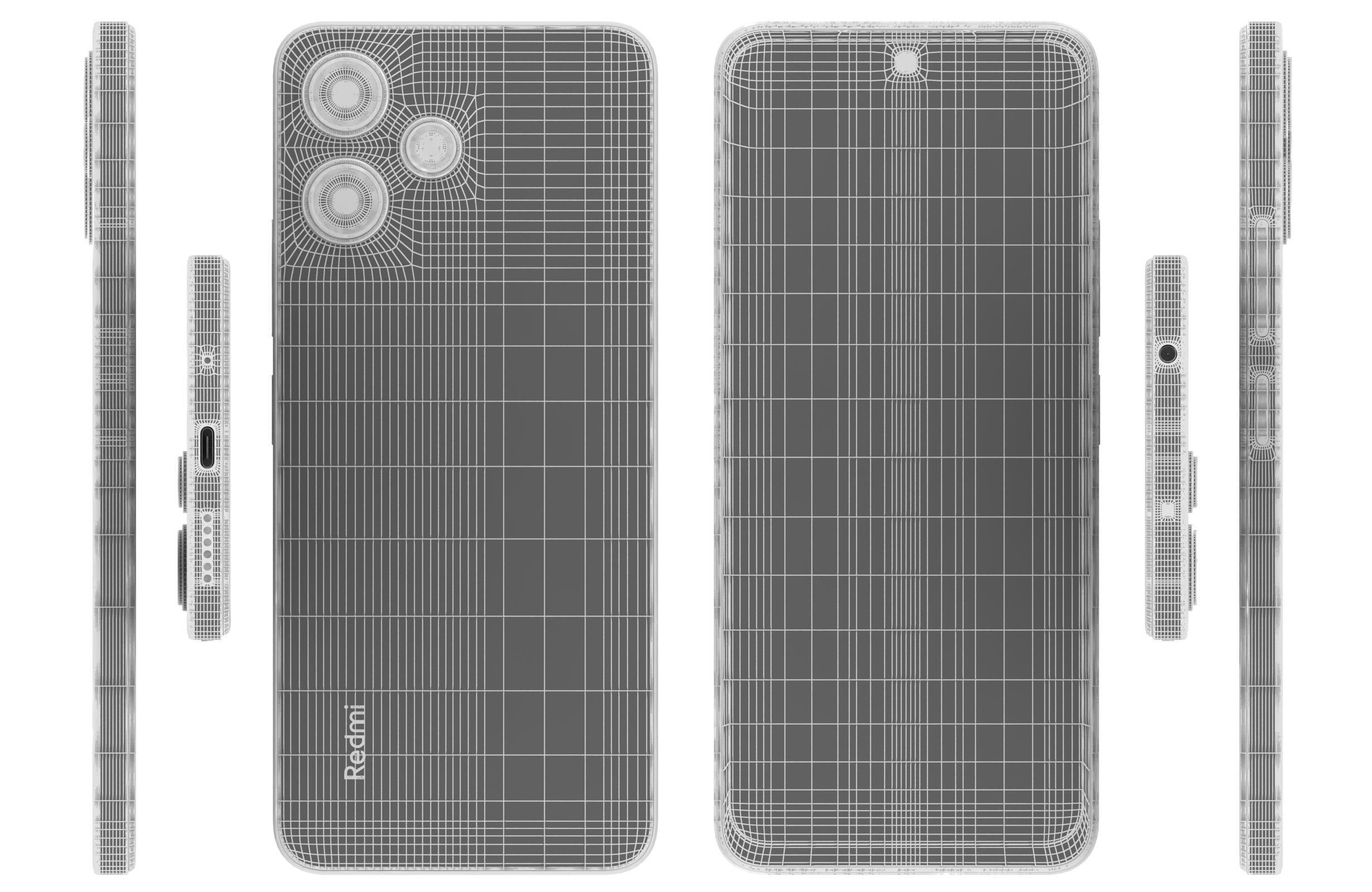 Xiaomi Redmi 12 5G White 3D model_17