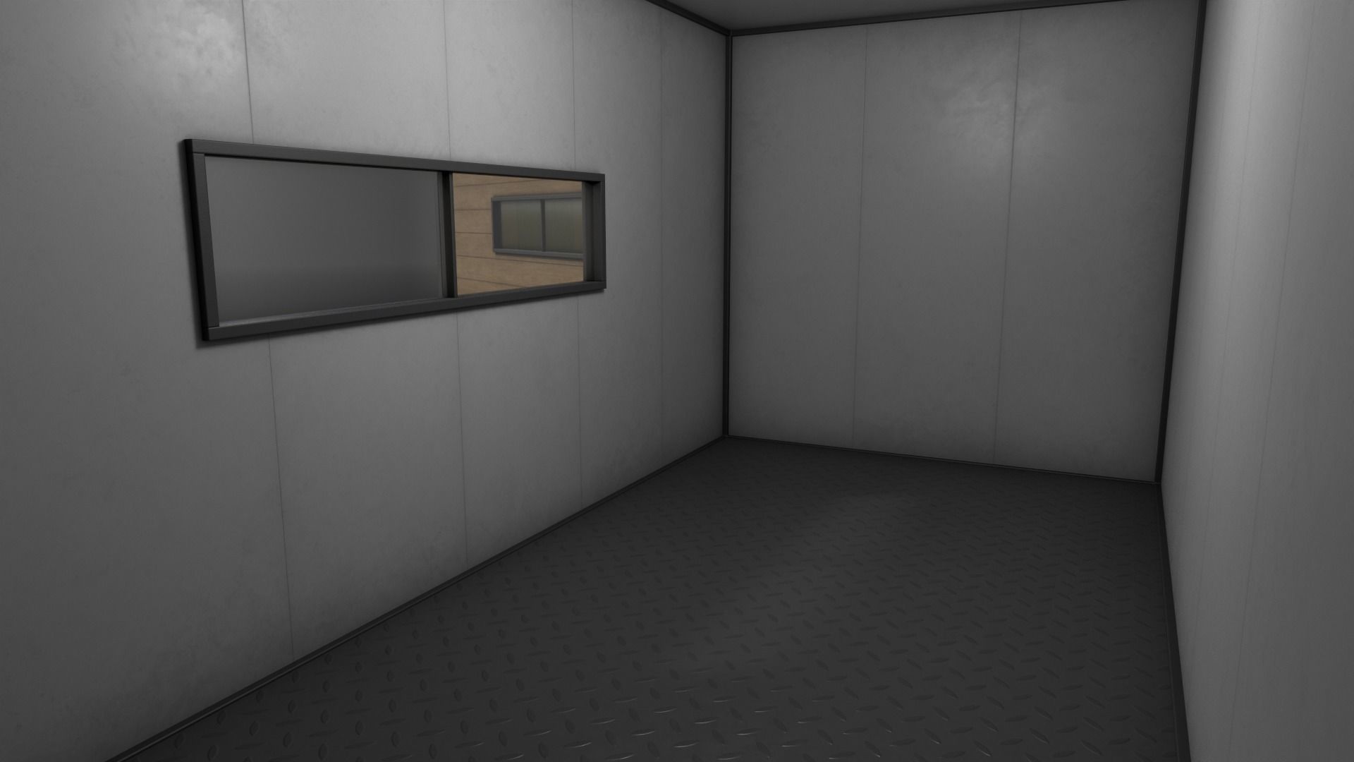 PBR Container House AC 20ft V2 Low-poly 3D model_13