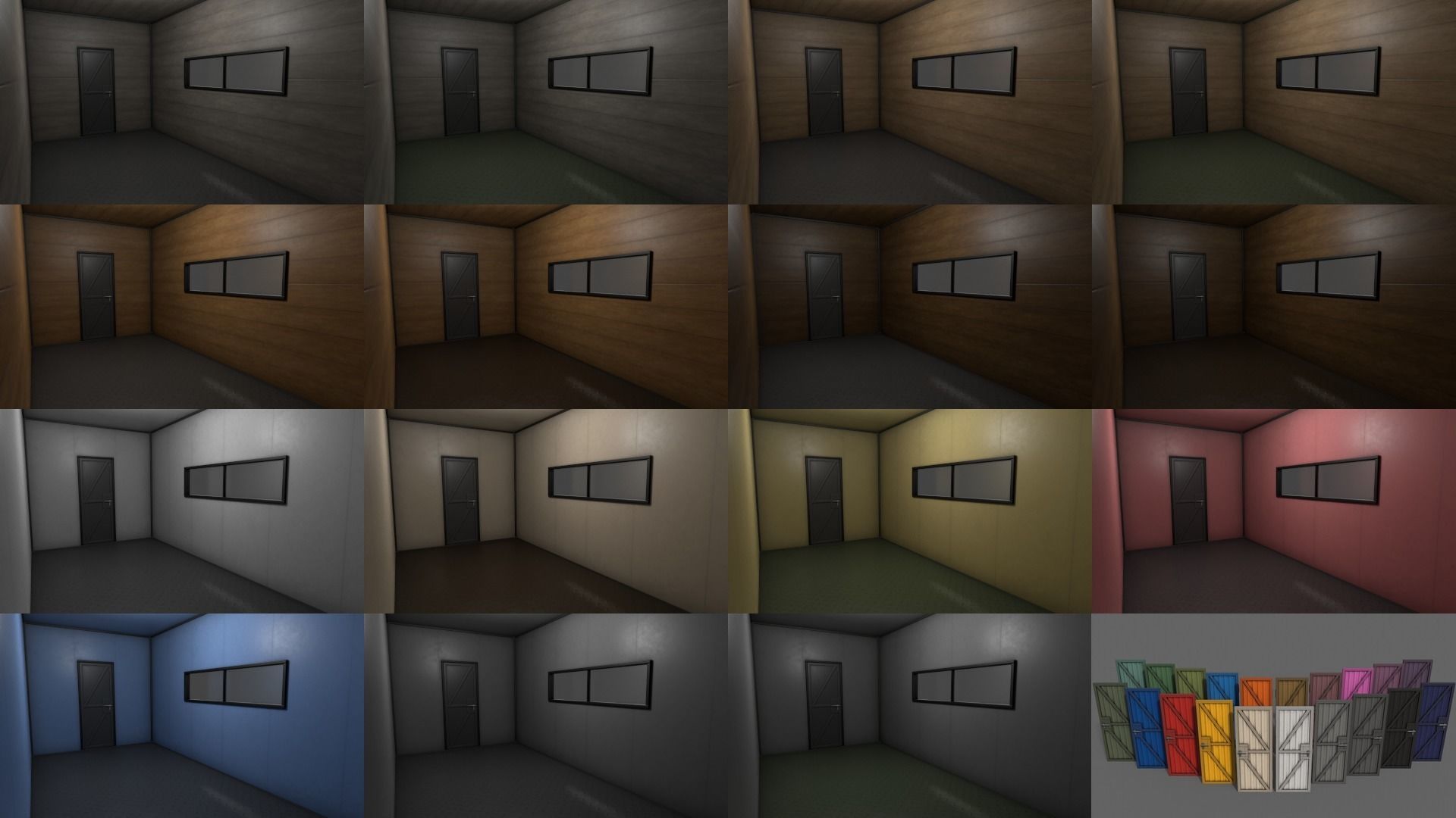 PBR Container House AC 20ft V2 Low-poly 3D model_3