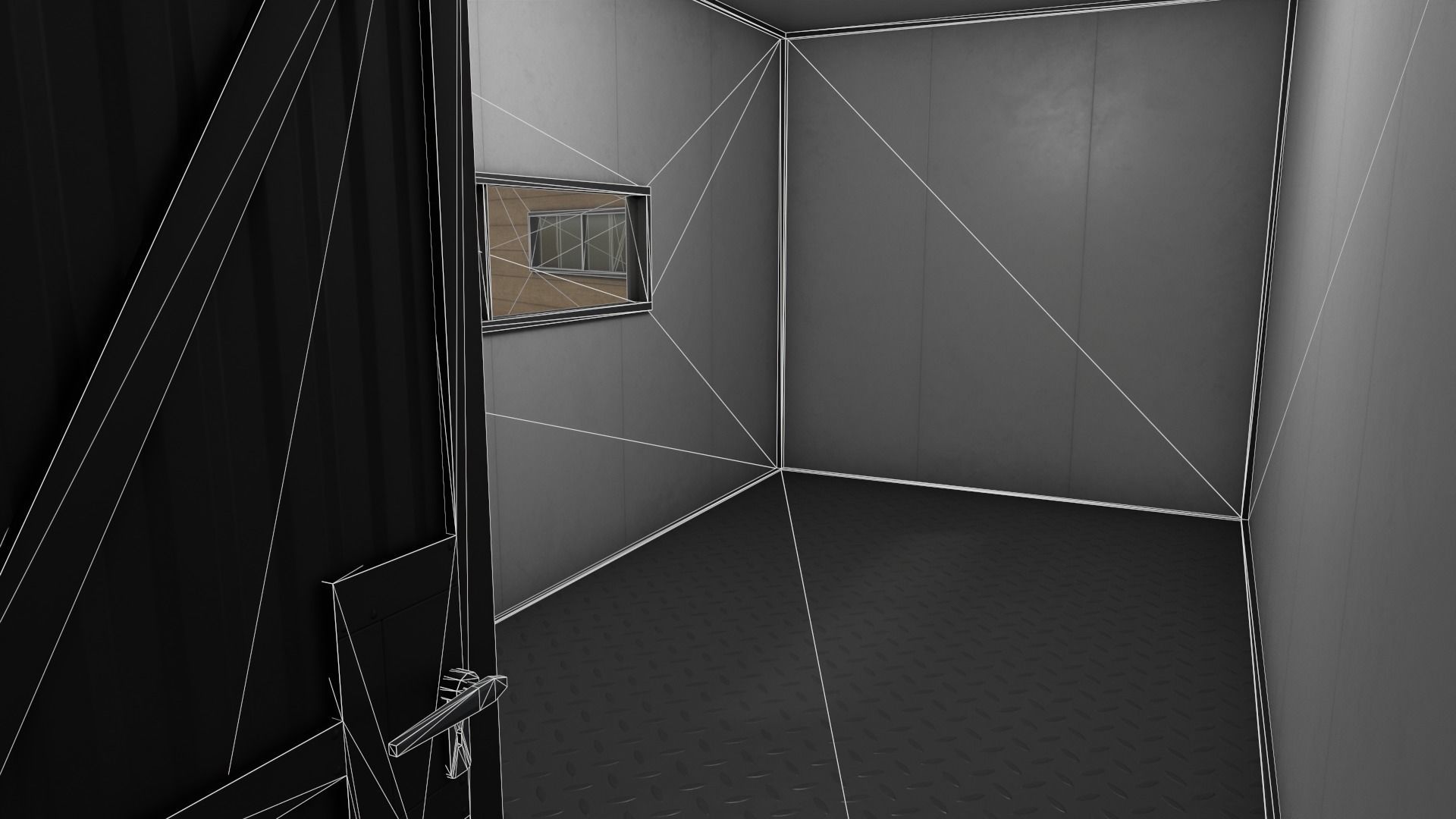 PBR Container House AC 20ft V2 Low-poly 3D model_15