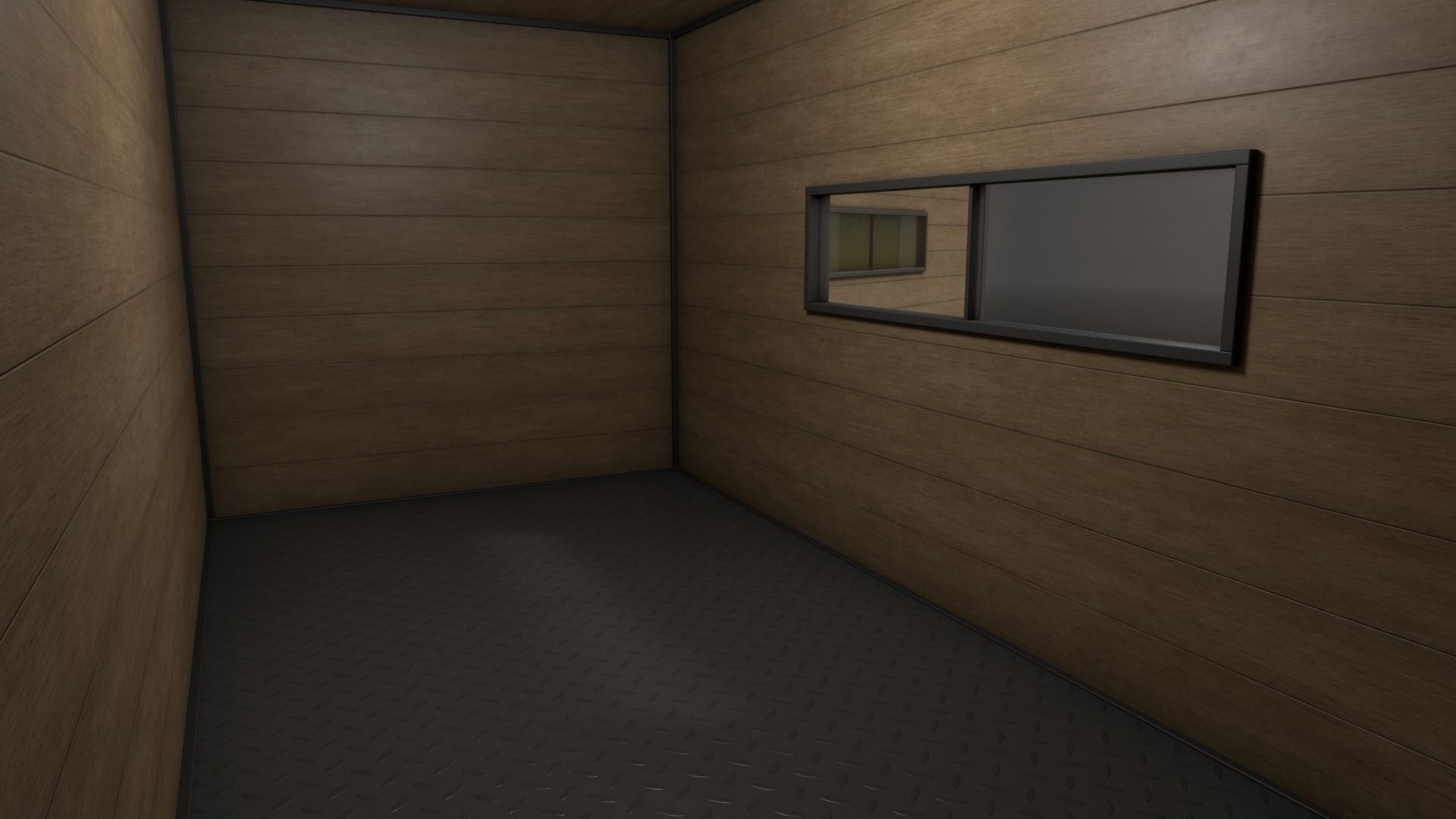 PBR Container House AC 20ft V2 Low-poly 3D model_16