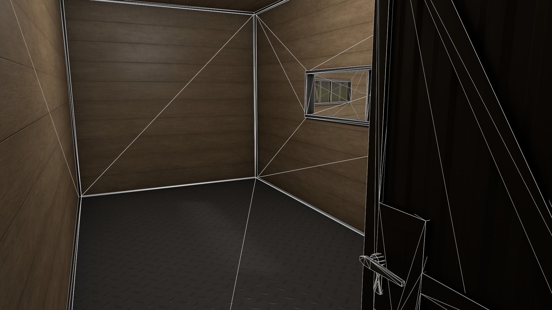 PBR Container House AC 20ft V2 Low-poly 3D model_18