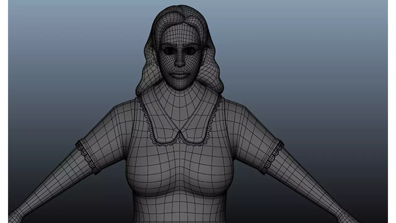 Realistic Female Character Model 3D model_0