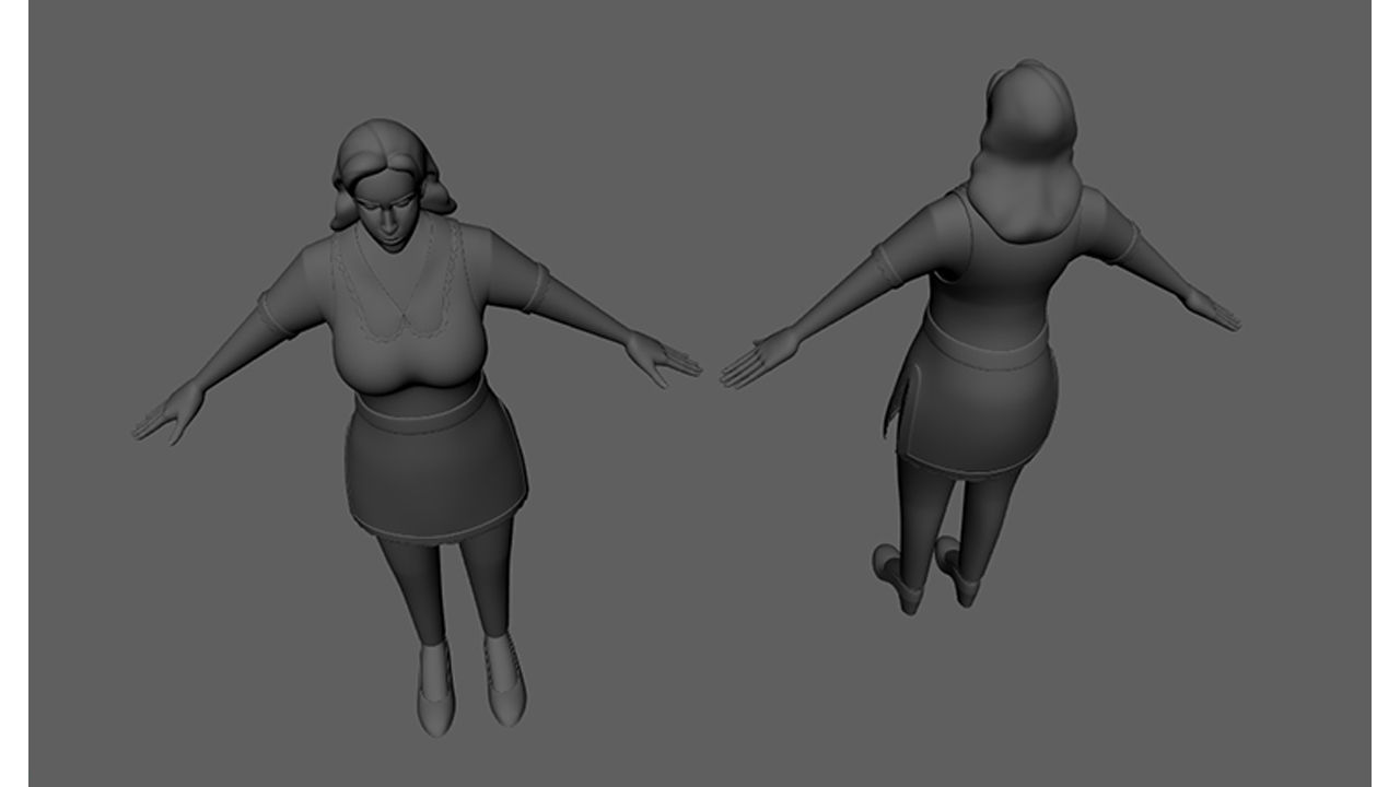 Realistic Female Character Model 3D model_2