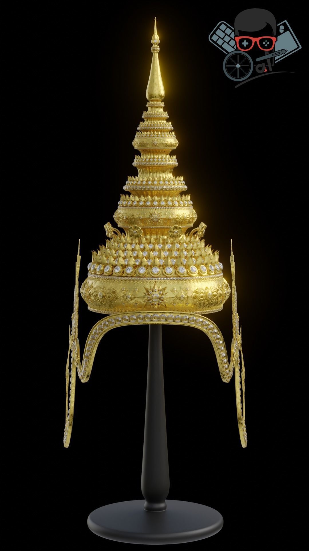 Thai theatrical crown  3D model_1