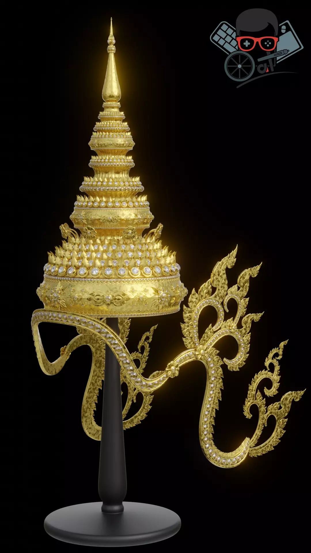 Thai theatrical crown  3D model_0