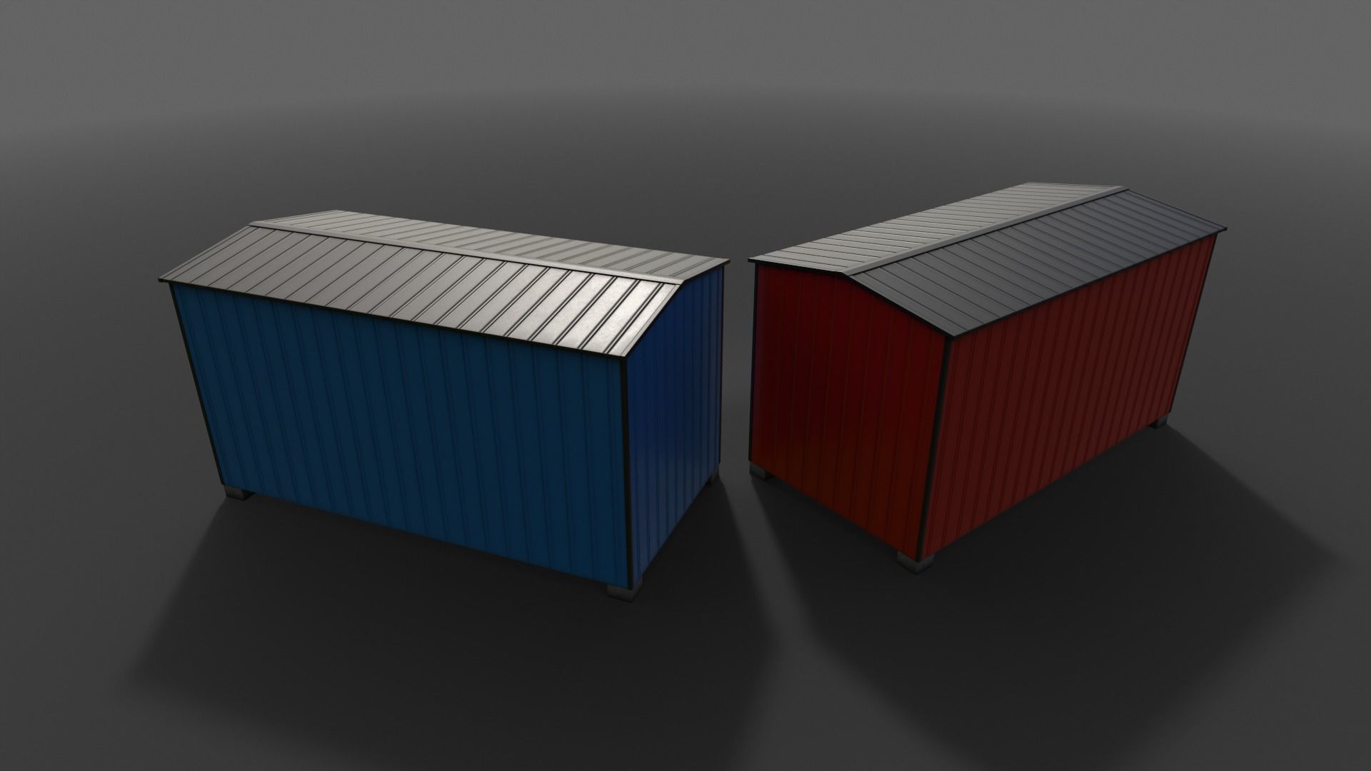 PBR Shed House A 20ft V2 Low-poly 3D model_19