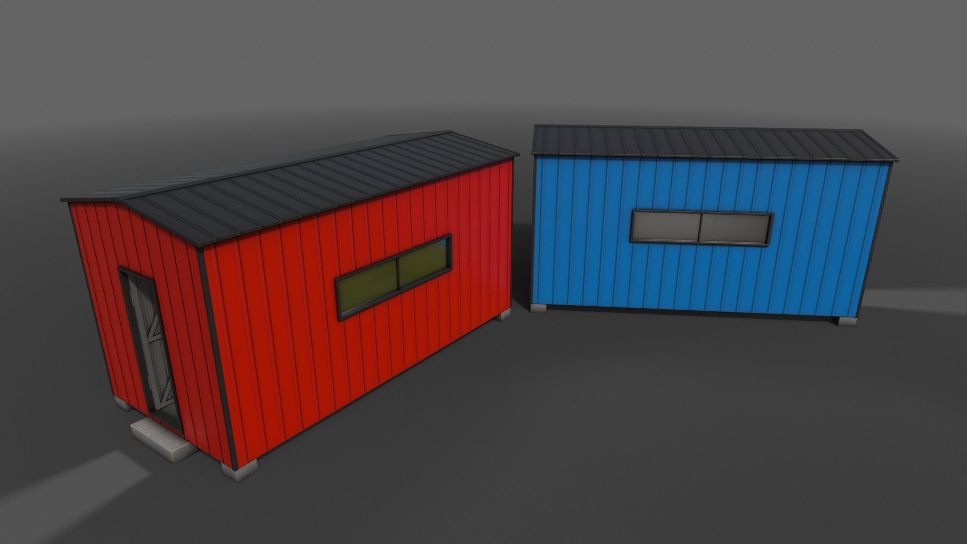 PBR Shed House A 20ft V2 Low-poly 3D model_8