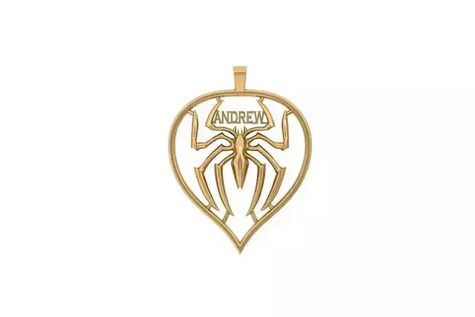 Injoehom Spider Pandent for Men Silver Gold