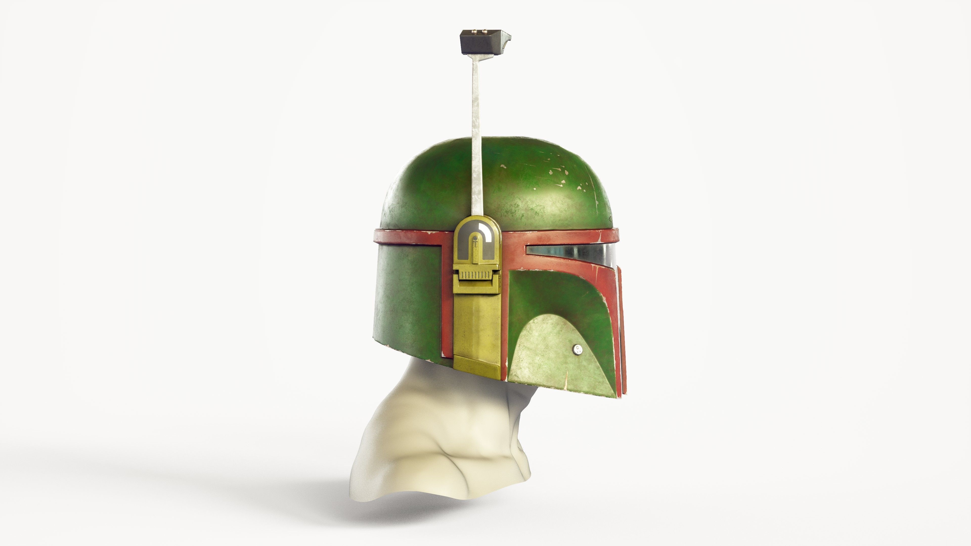 Boba Fett helmet Low-poly 3D model_15
