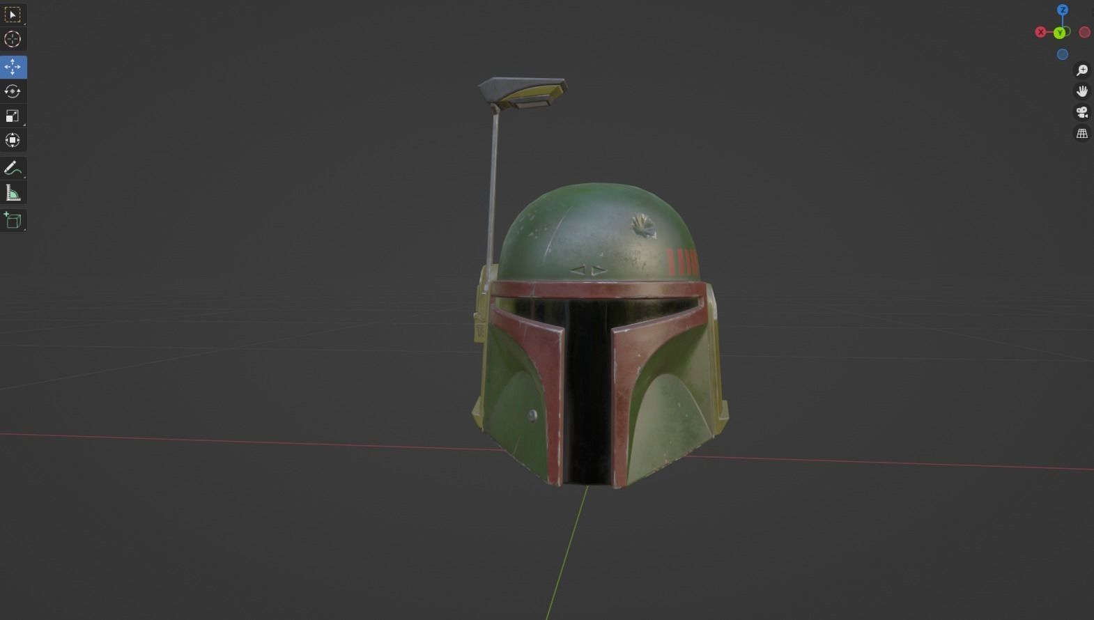 Boba Fett helmet Low-poly 3D model_16