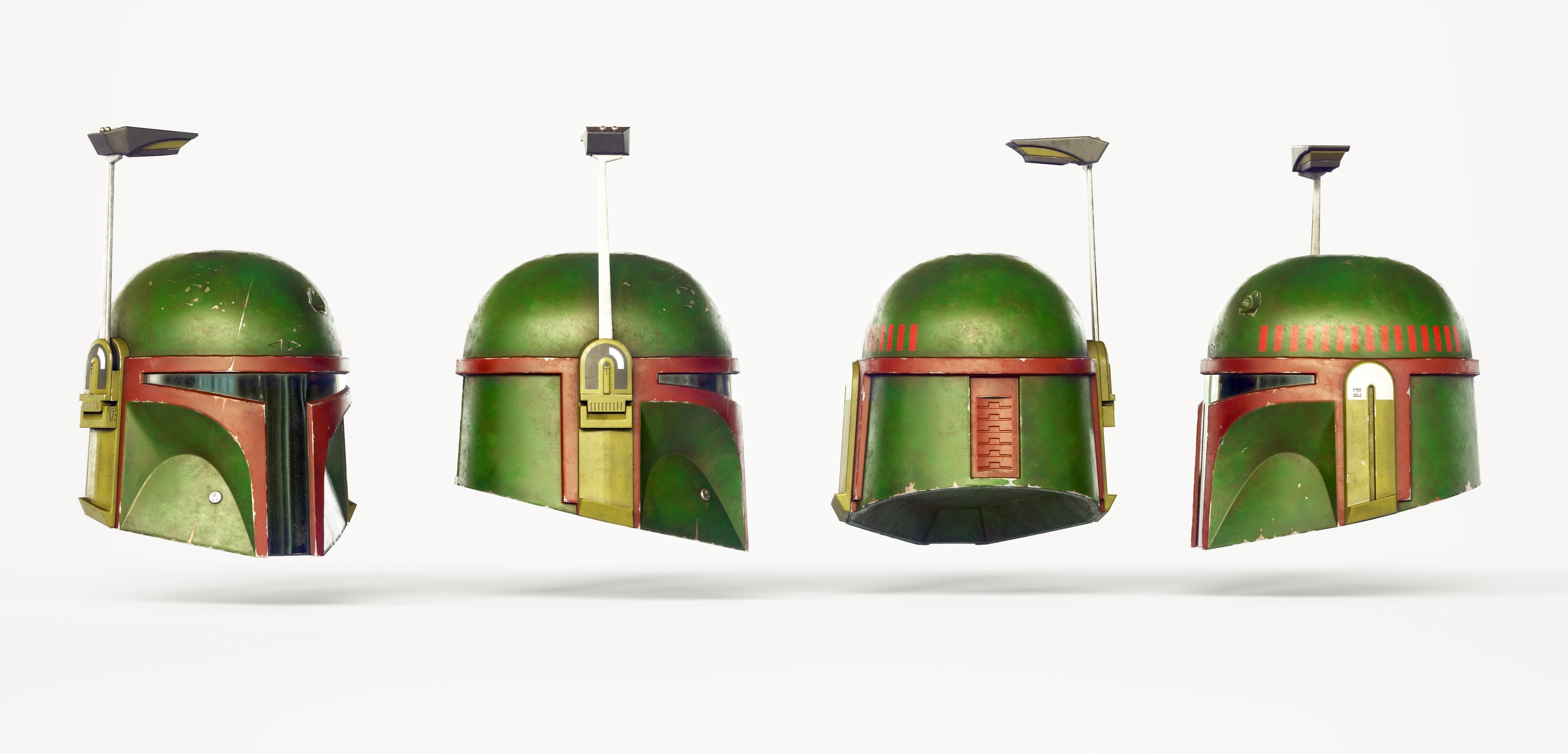 Boba Fett helmet Low-poly 3D model_2