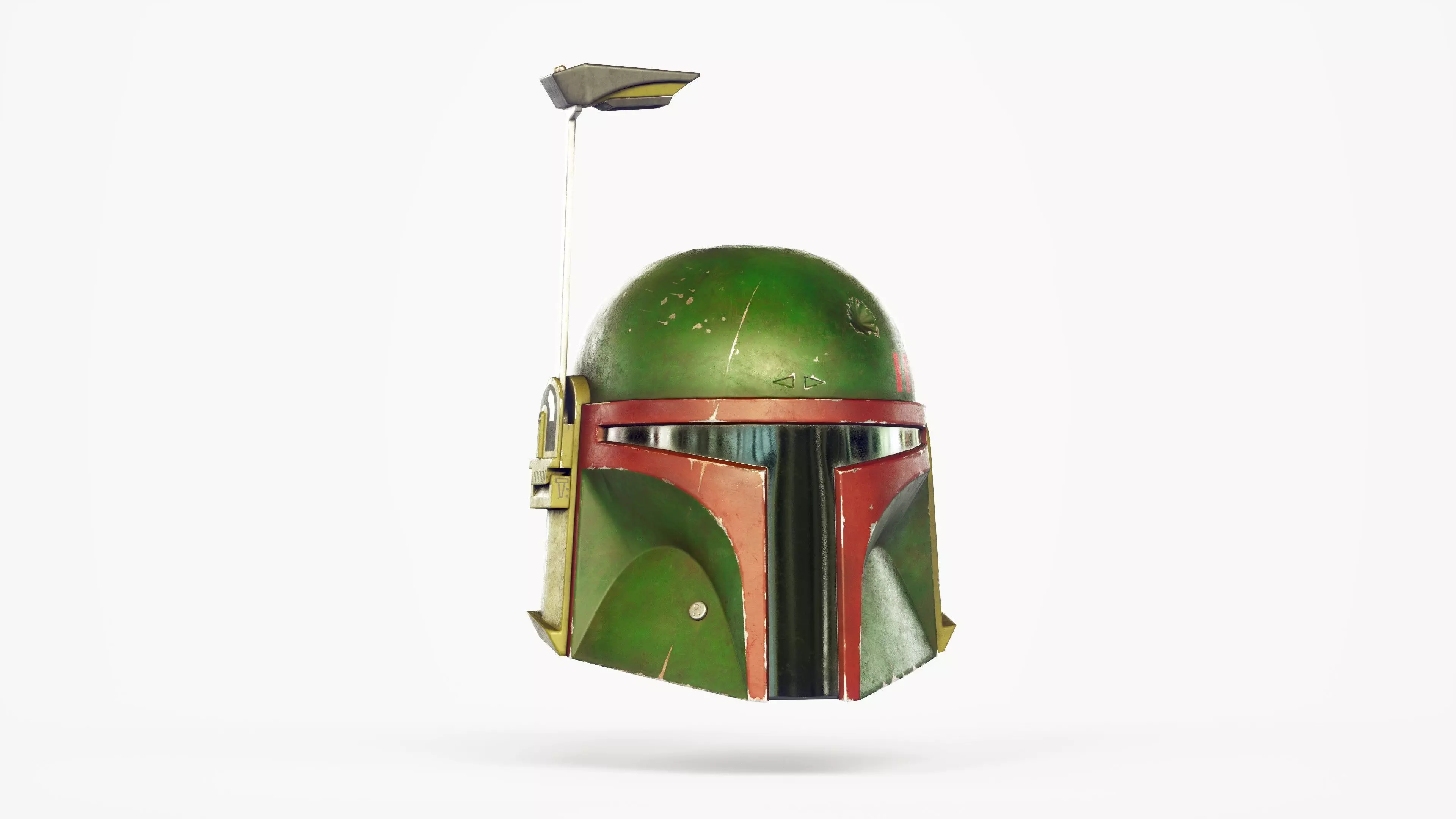 Boba Fett helmet Low-poly 3D model_0