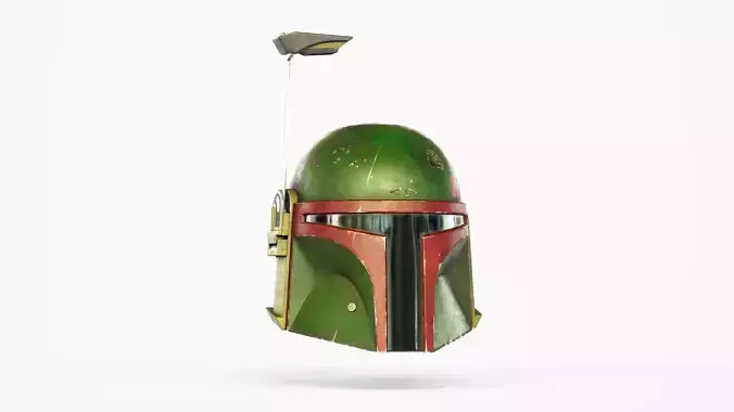 Boba Fett helmet Low-poly 3D model