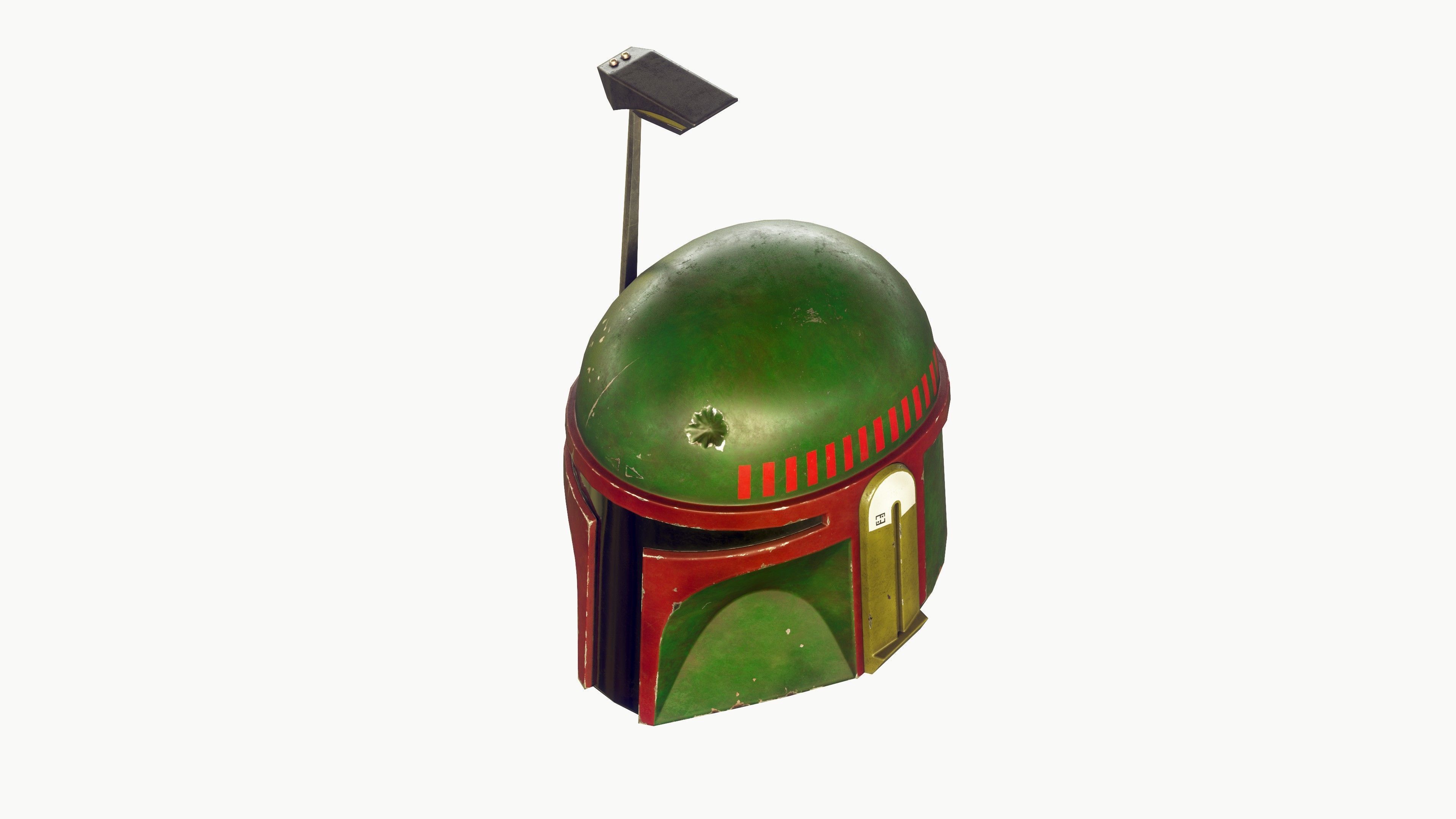 Boba Fett helmet Low-poly 3D model_10