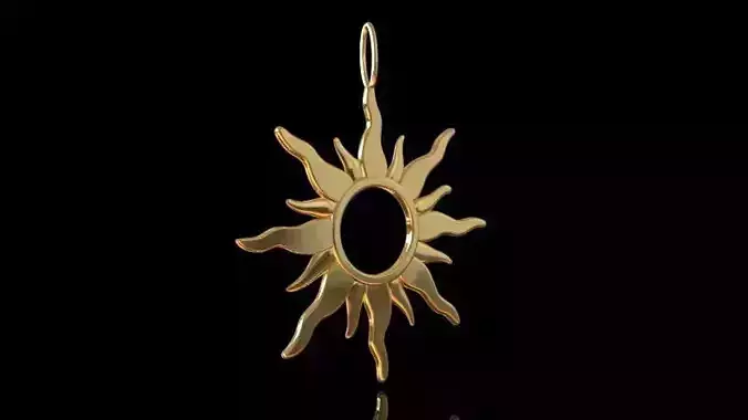 Jewelry pendant sun pendant 3D print model