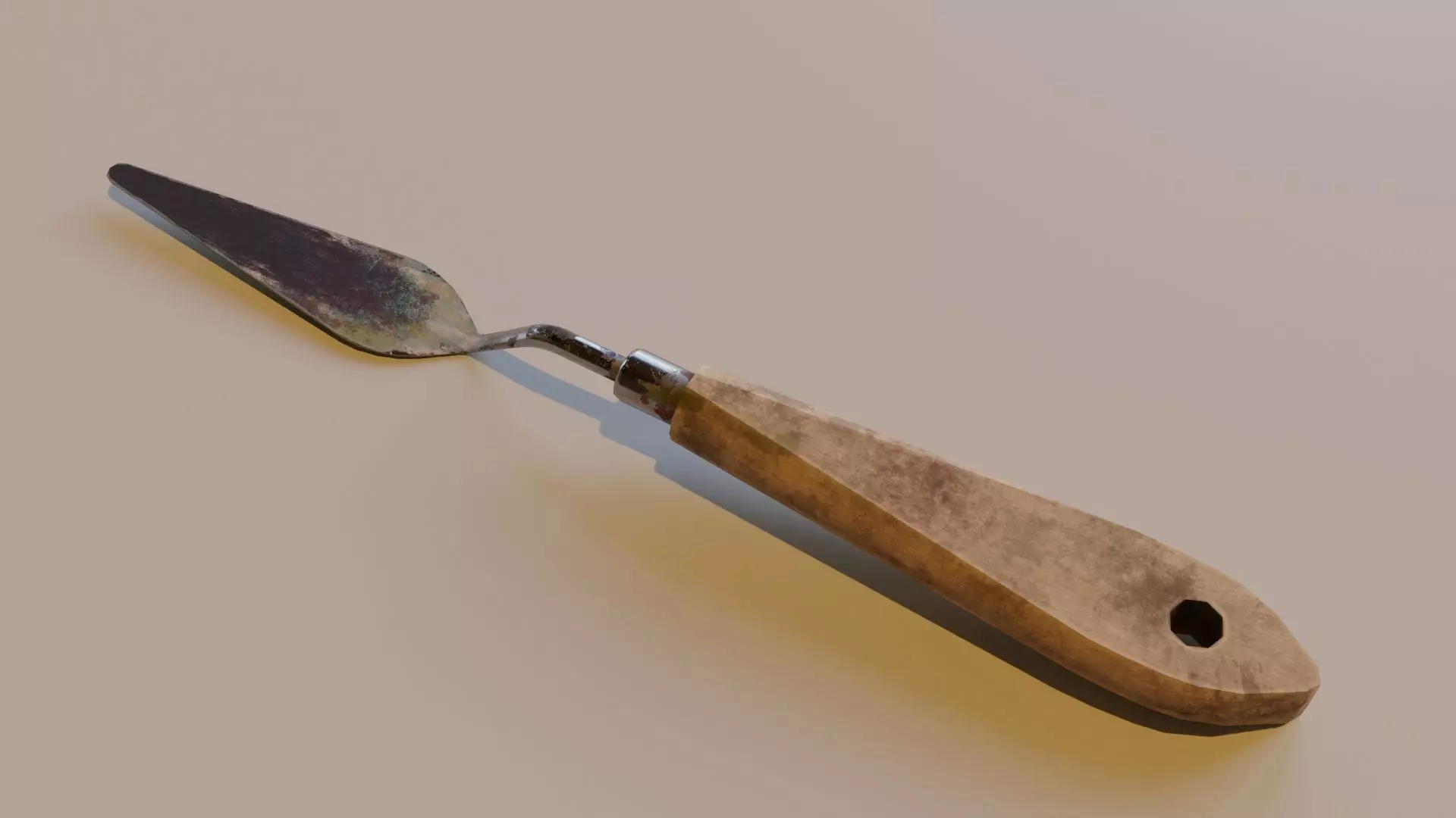 Old palette knife low-poly pbr Free low-poly 3D model