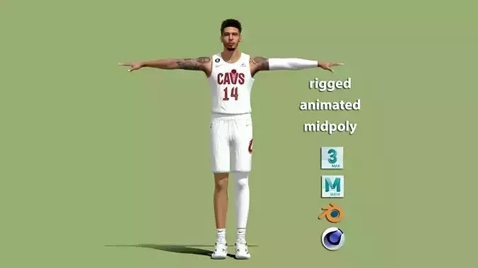 T-Pose Rigged Danny Green Cavs NBA