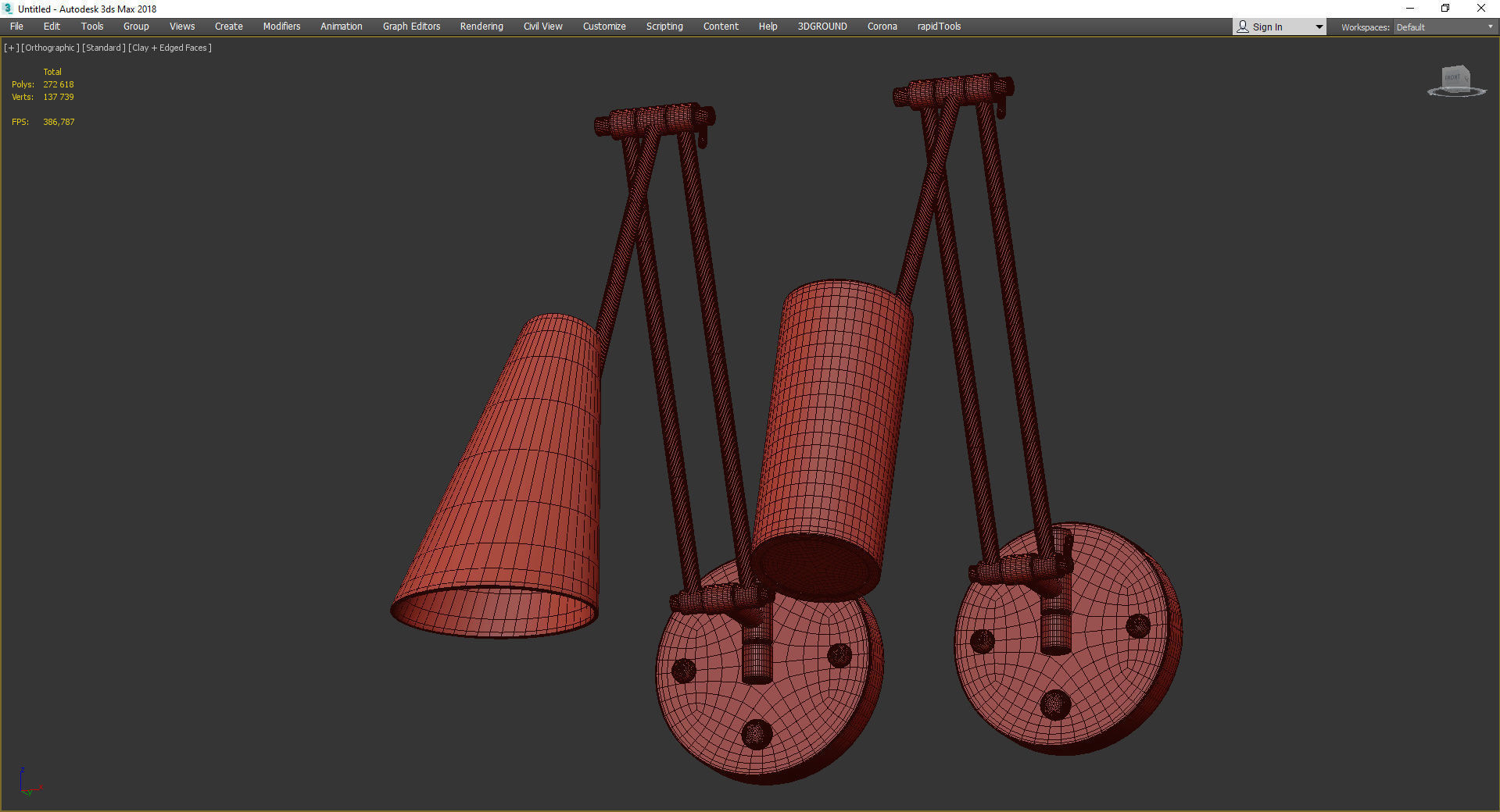 FREDLY SCONCE Low-poly 3D model_3