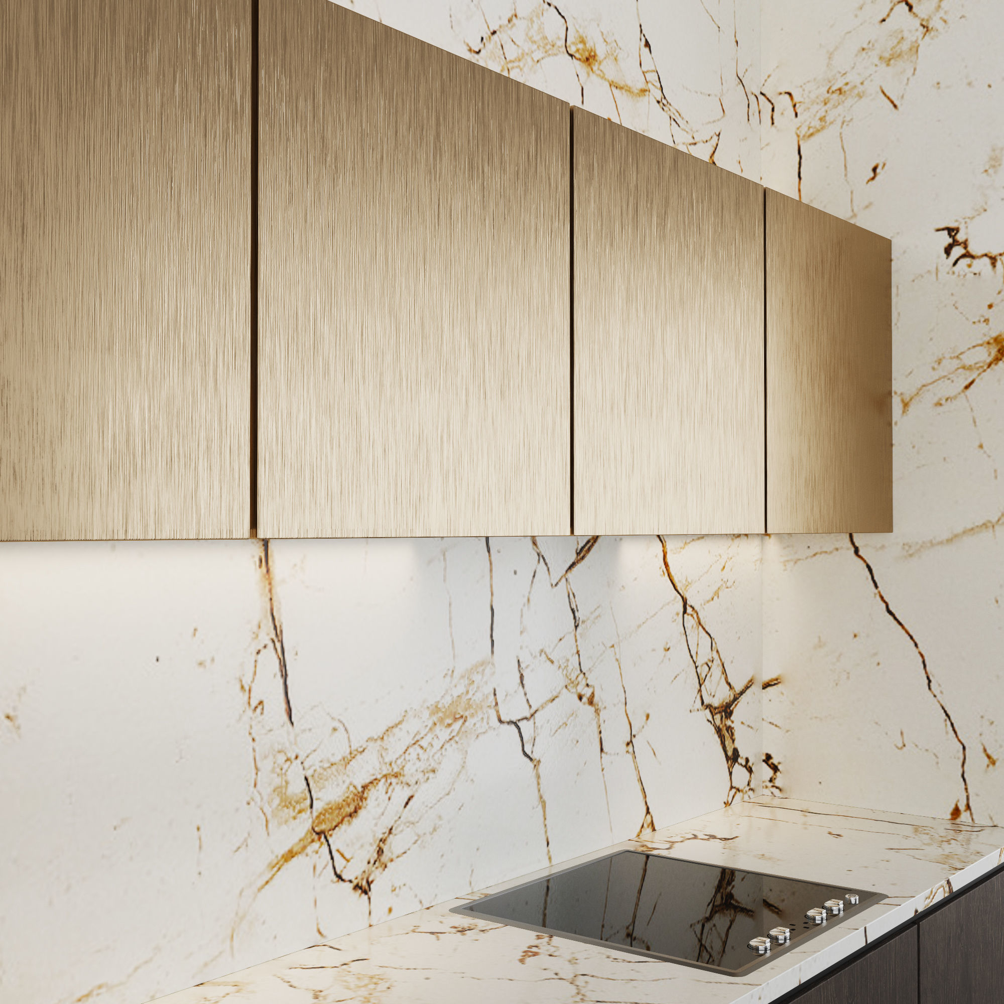 Modern kitchen with island 3D model_4