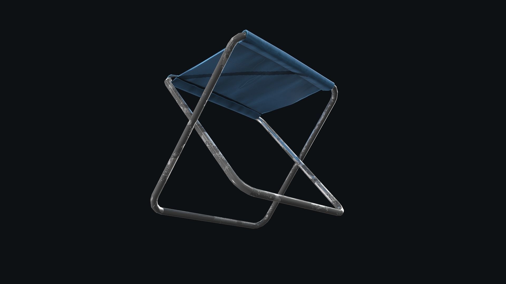 Camping Chair  small Low-poly 3D model_2