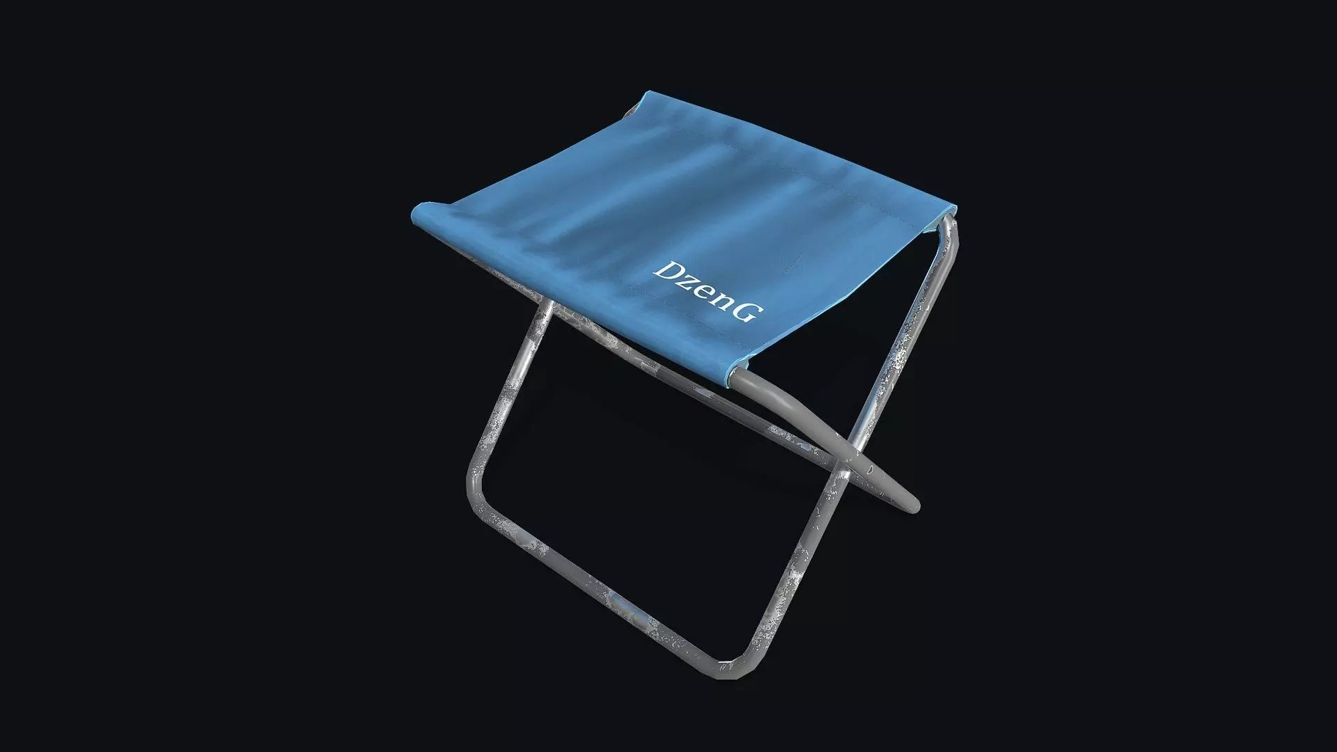 Camping Chair  small Low-poly 3D model_0