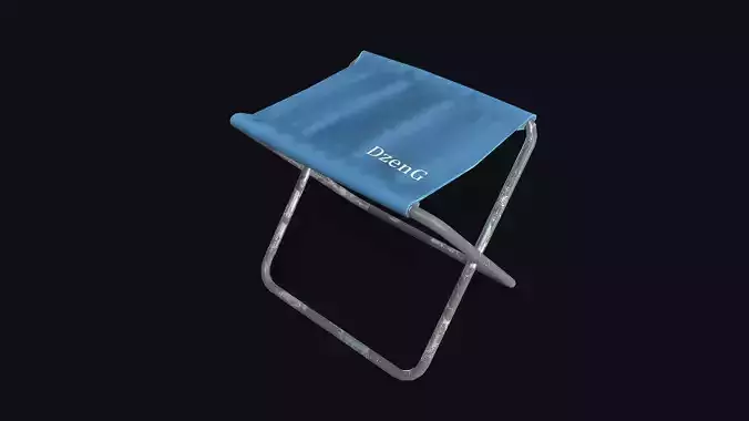 Camping Chair  small Low-poly 3D model