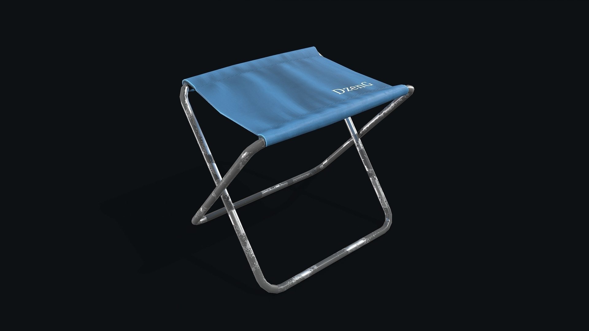 Camping Chair  small Low-poly 3D model_1