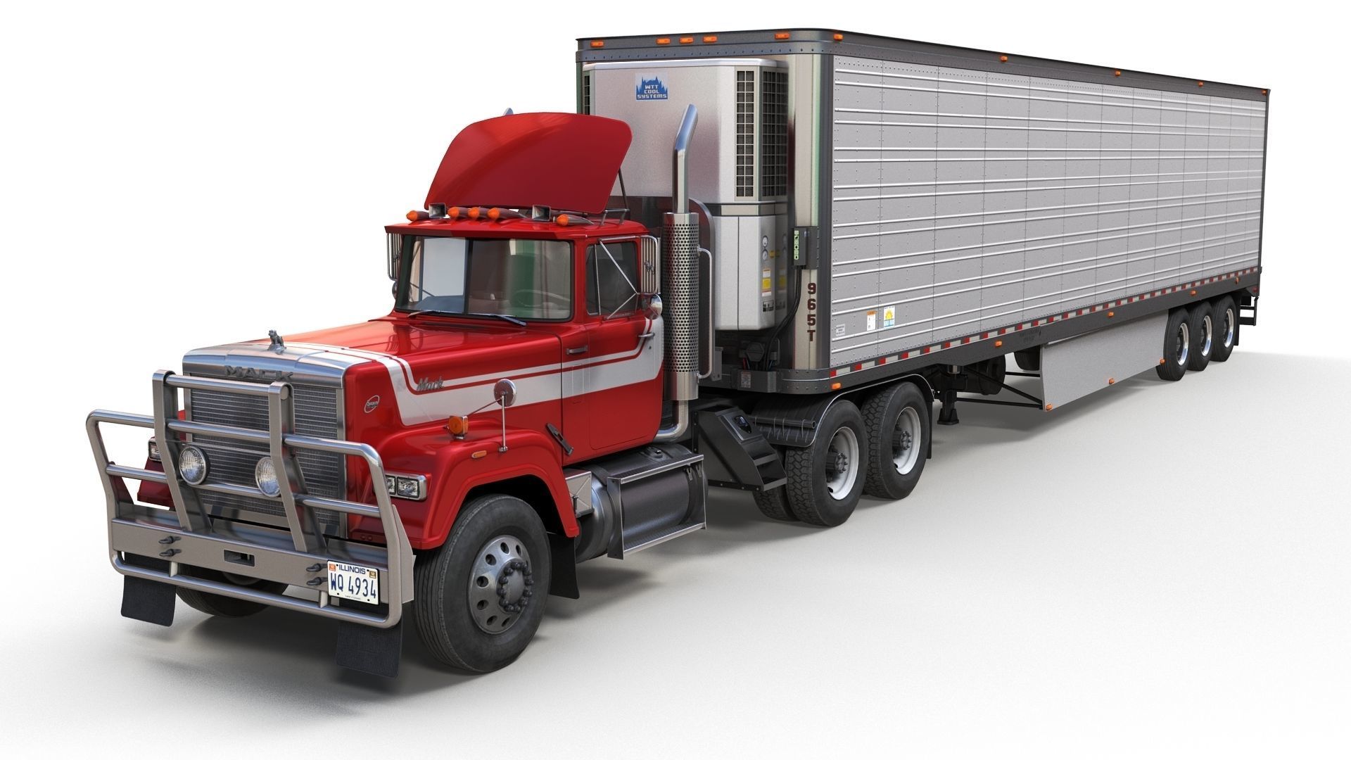 SuperLiner refregirated trailer Low-poly 3D model_1