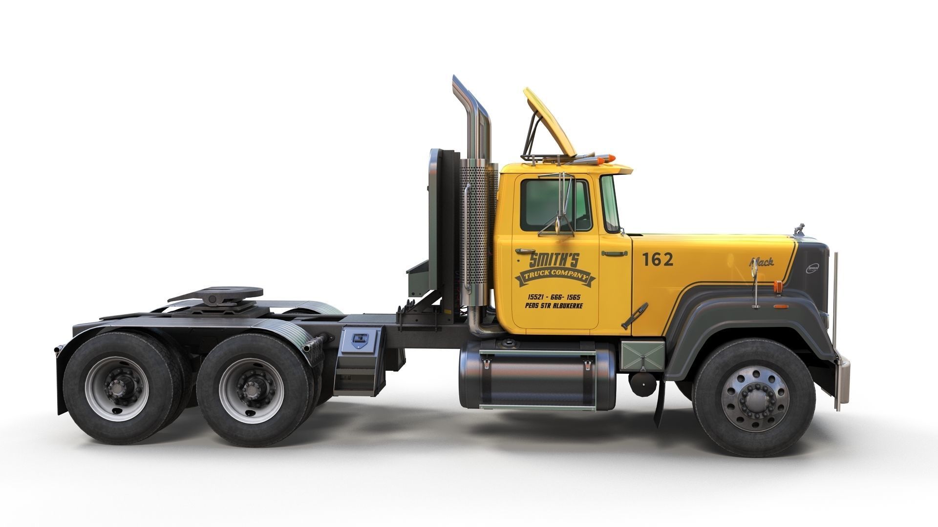 SuperLiner refregirated trailer Low-poly 3D model_11