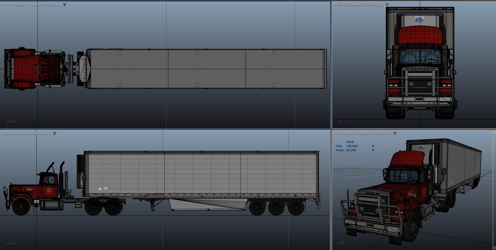 SuperLiner refregirated trailer Low-poly 3D model_45