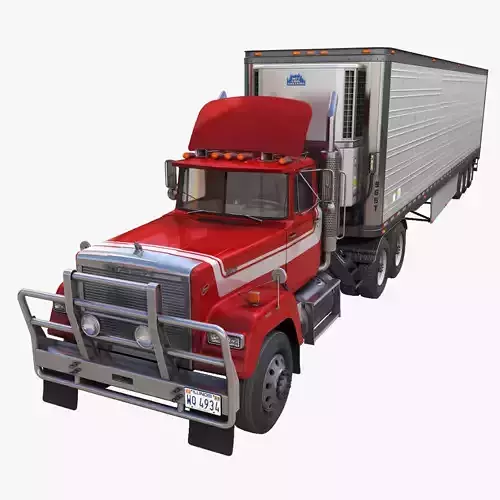 SuperLiner refregirated trailer Low-poly 3D model
