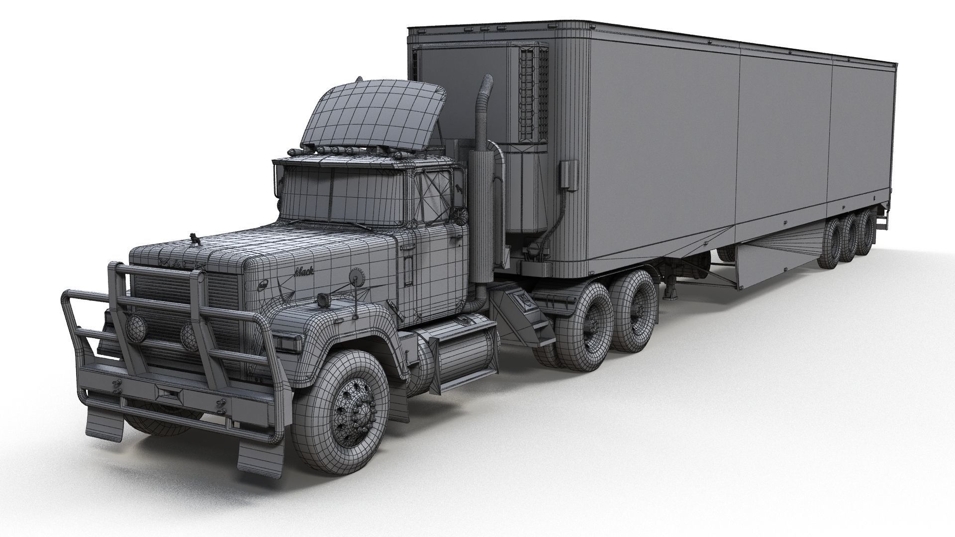 SuperLiner refregirated trailer Low-poly 3D model_13
