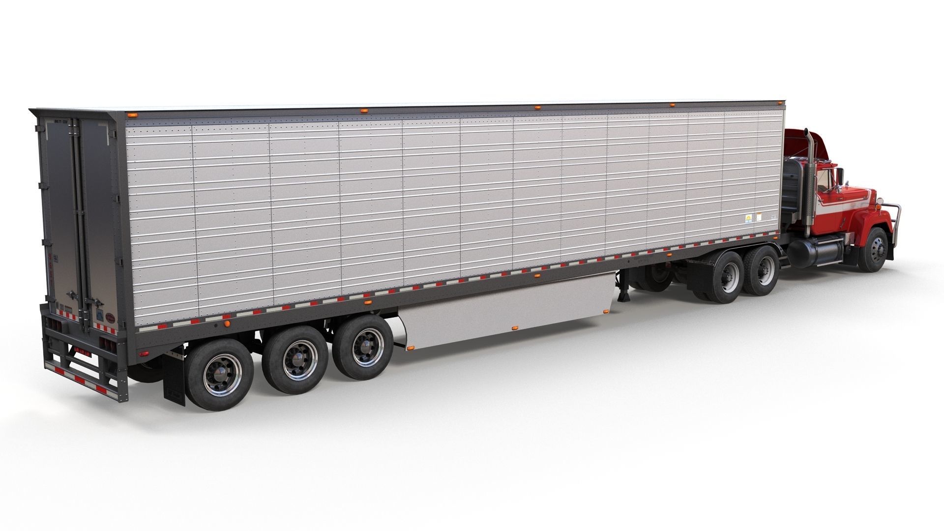 SuperLiner refregirated trailer Low-poly 3D model_2