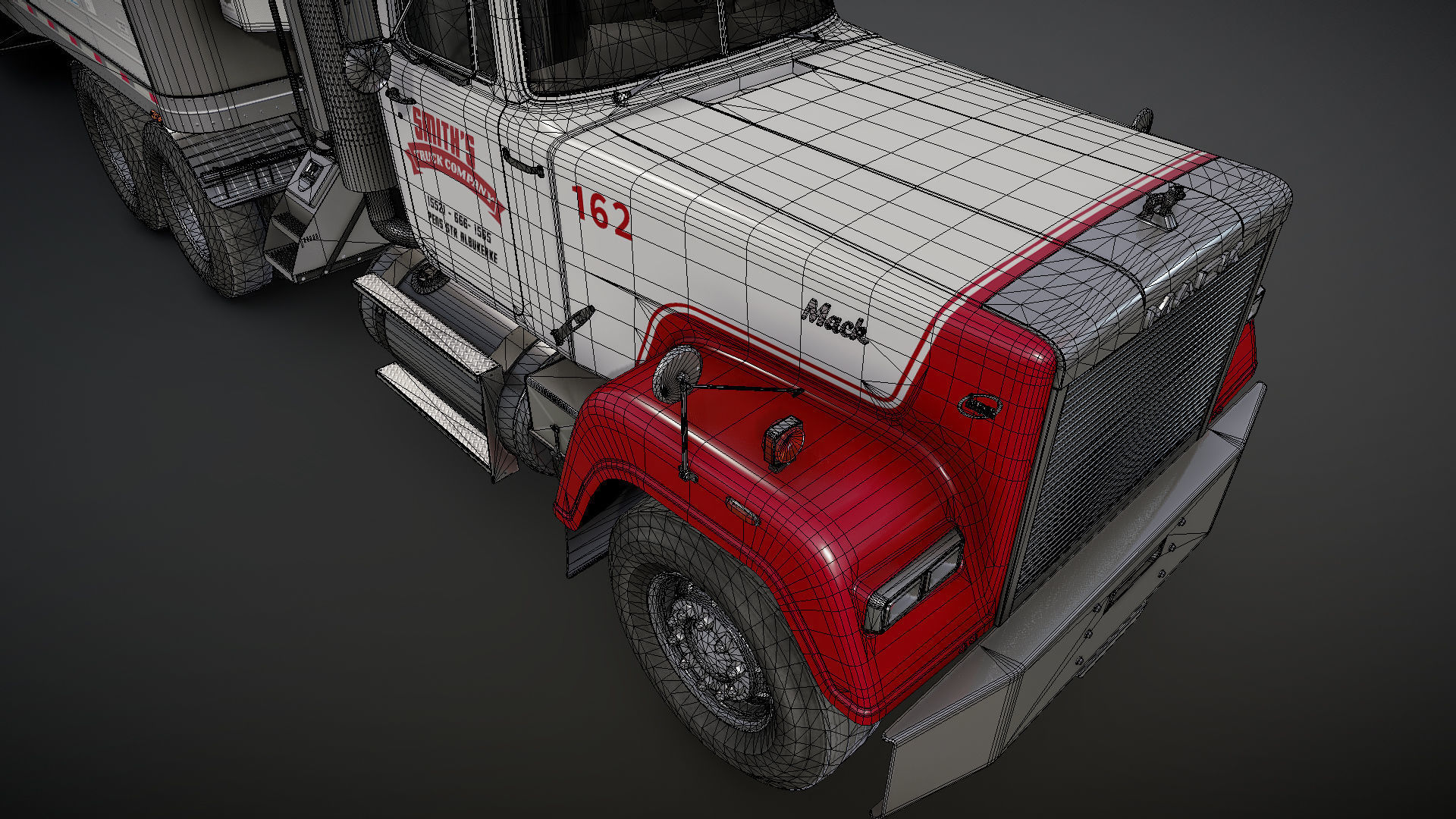 SuperLiner refregirated trailer Low-poly 3D model_39