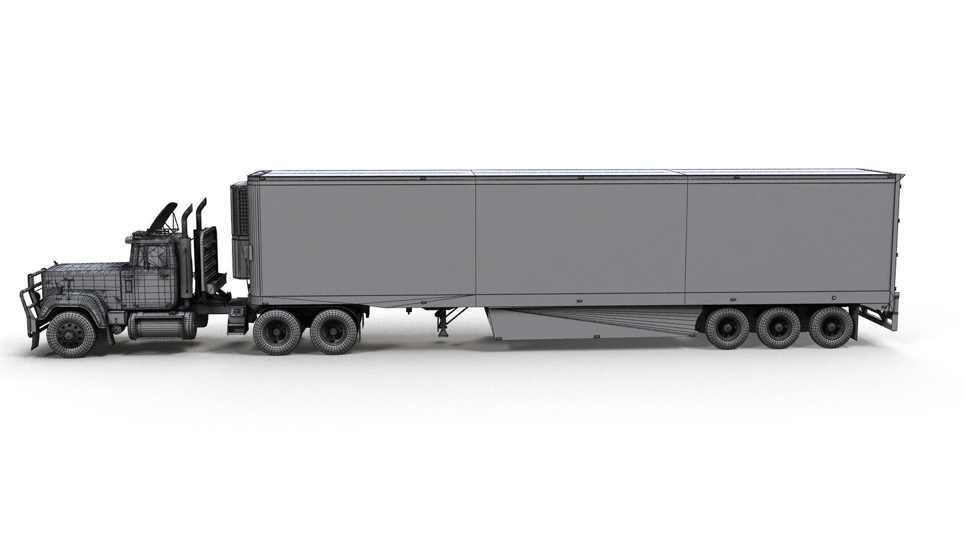 SuperLiner refregirated trailer Low-poly 3D model_19