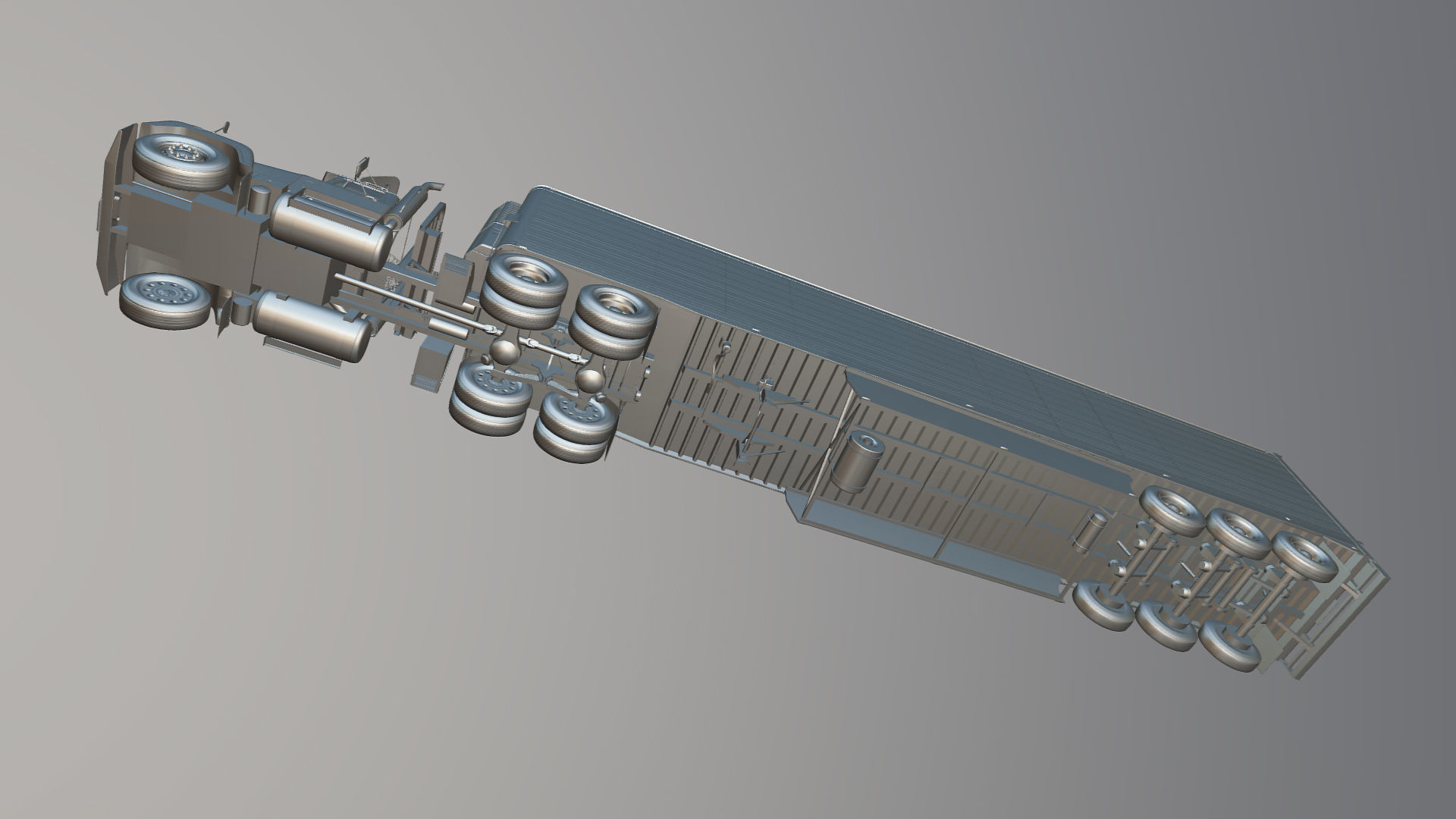 SuperLiner refregirated trailer Low-poly 3D model_42