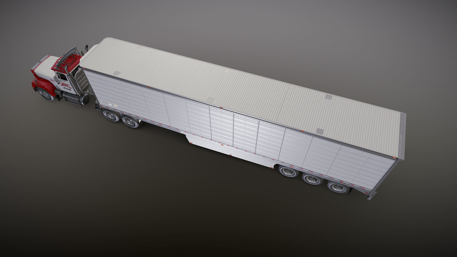SuperLiner refregirated trailer Low-poly 3D model_31