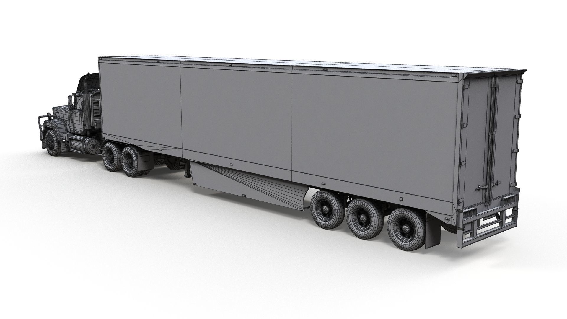SuperLiner refregirated trailer Low-poly 3D model_16