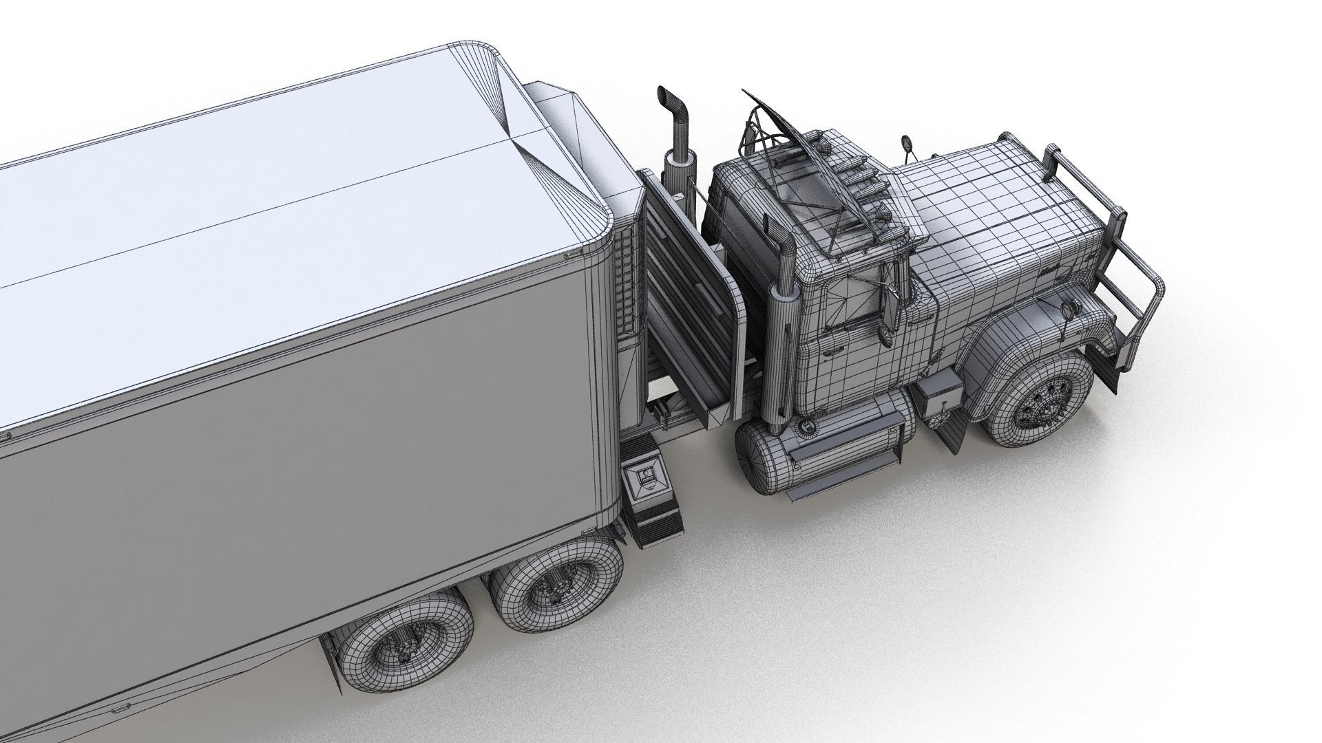 SuperLiner refregirated trailer Low-poly 3D model_18