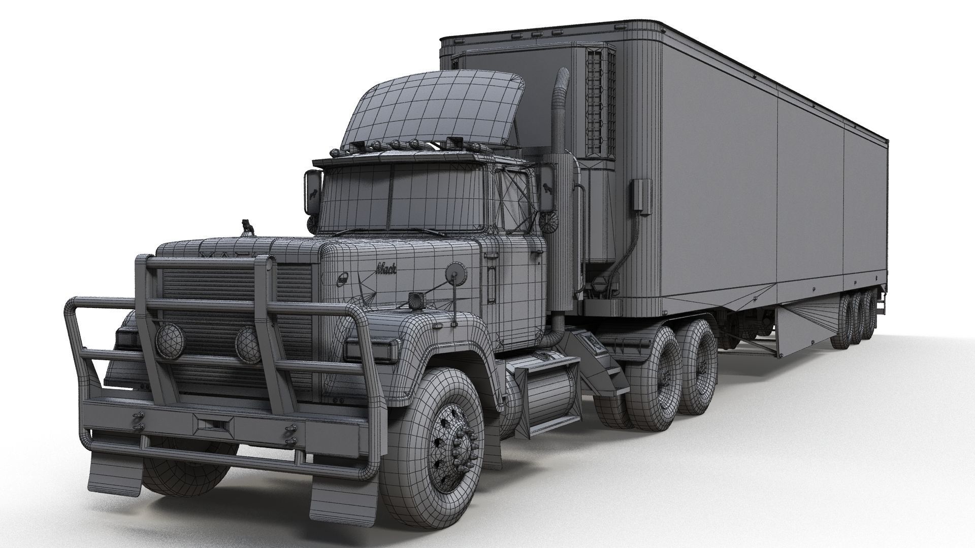 SuperLiner refregirated trailer Low-poly 3D model_20