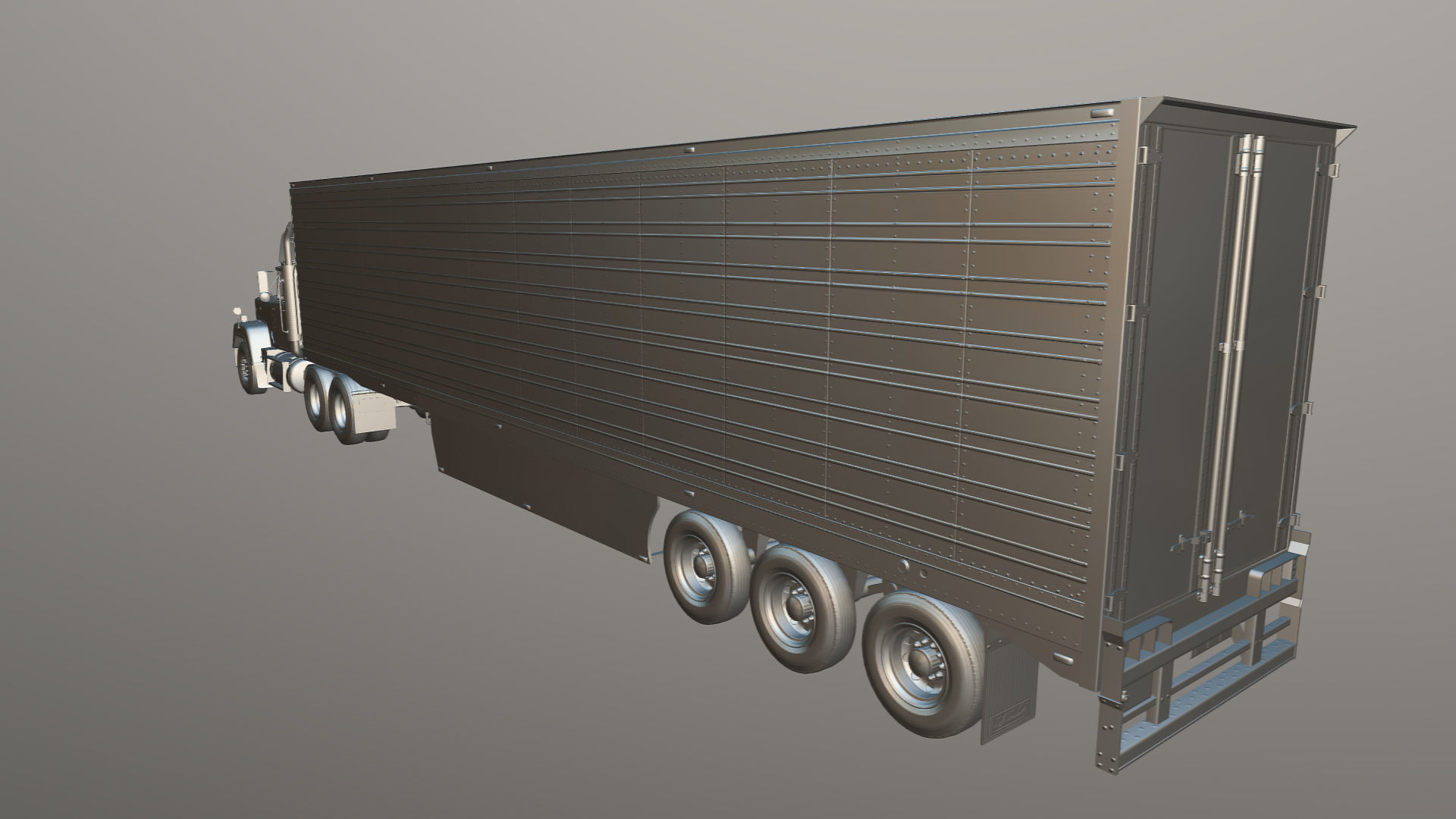 SuperLiner refregirated trailer Low-poly 3D model_41