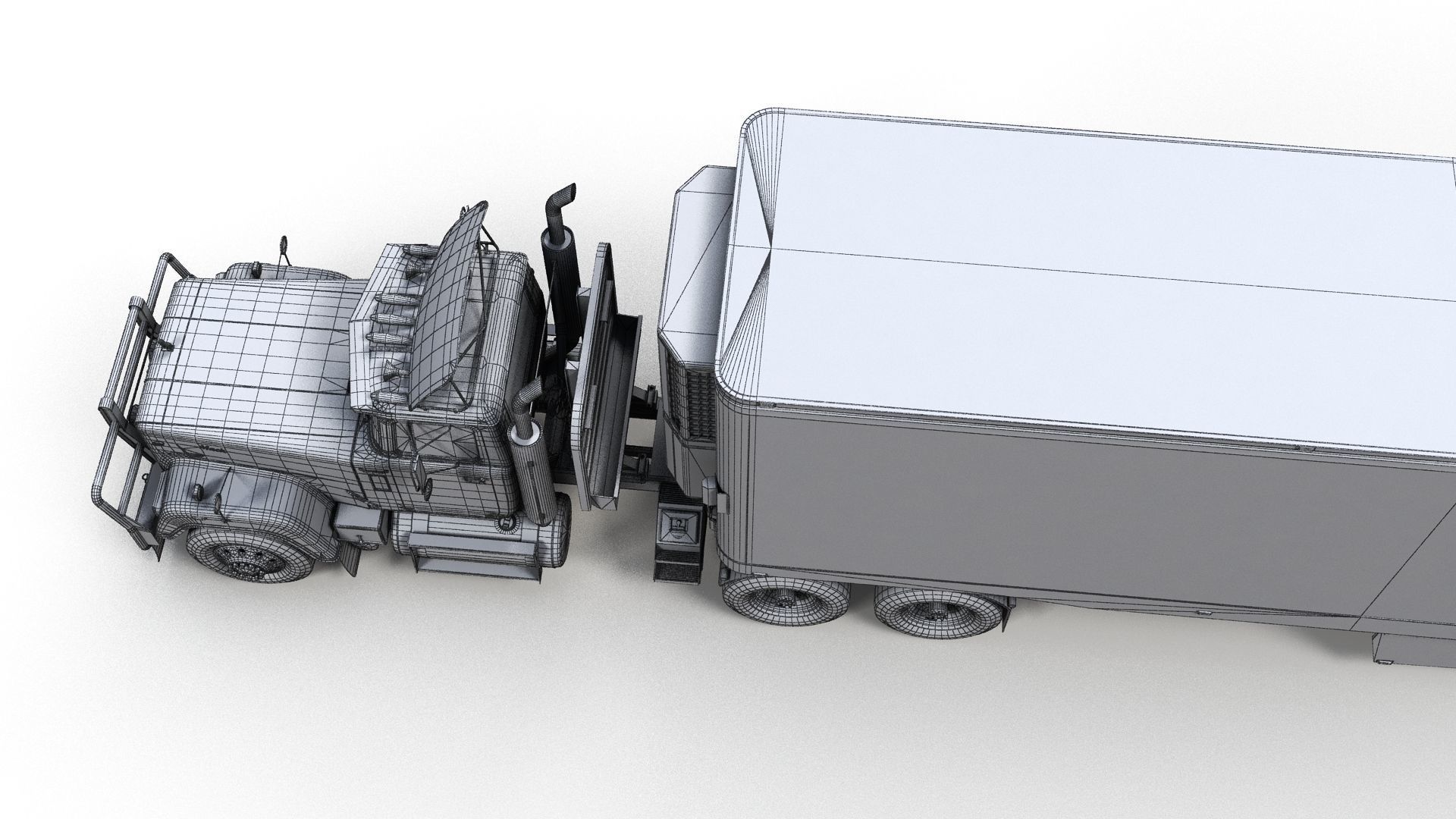 SuperLiner refregirated trailer Low-poly 3D model_17