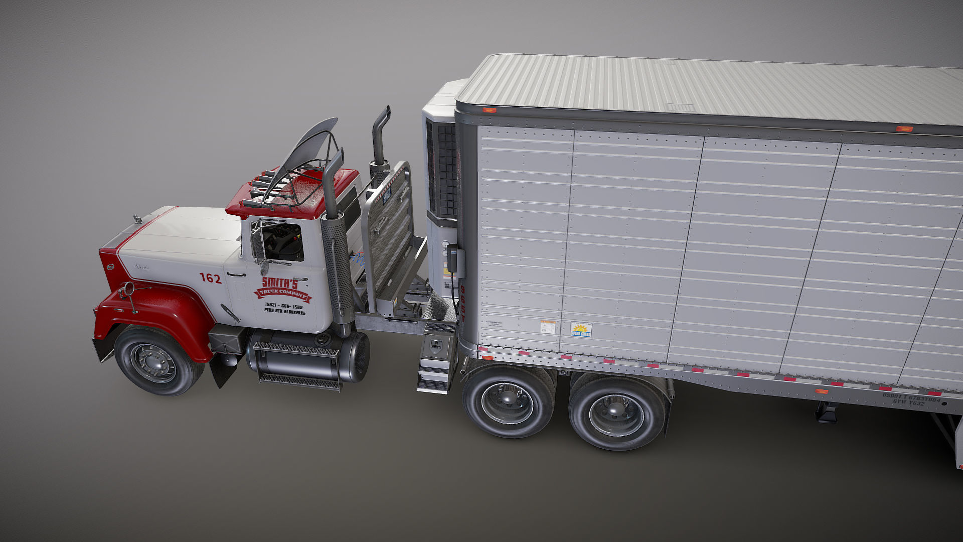 SuperLiner refregirated trailer Low-poly 3D model_32