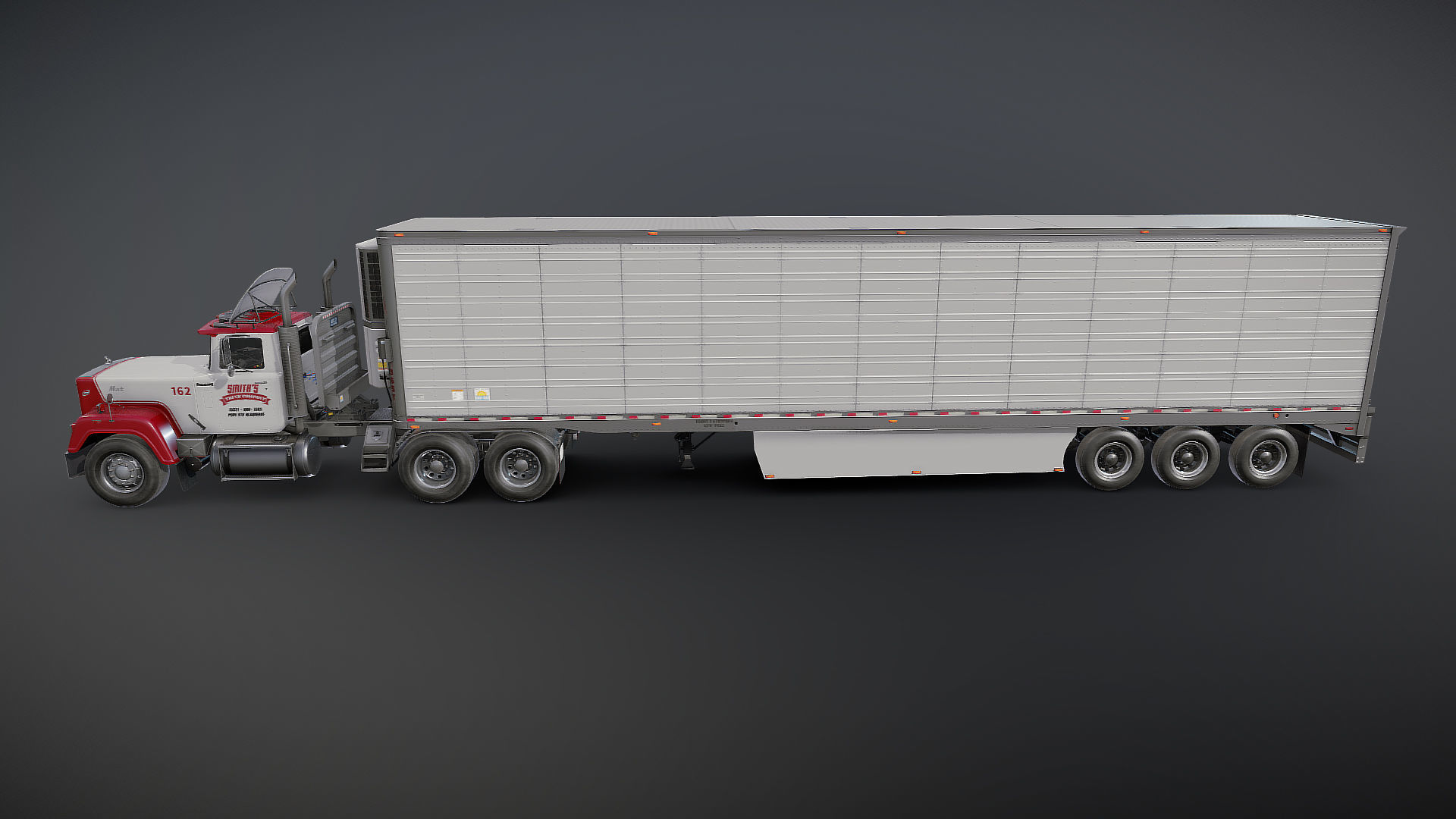 SuperLiner refregirated trailer Low-poly 3D model_27
